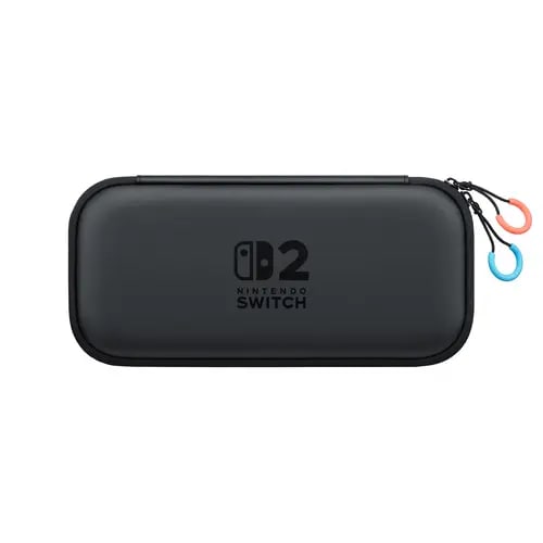 Nintendo Switch 2-Tasche Innenansicht Innenansicht der Nintendo Switch 2-Tasche mit Schutzfolie