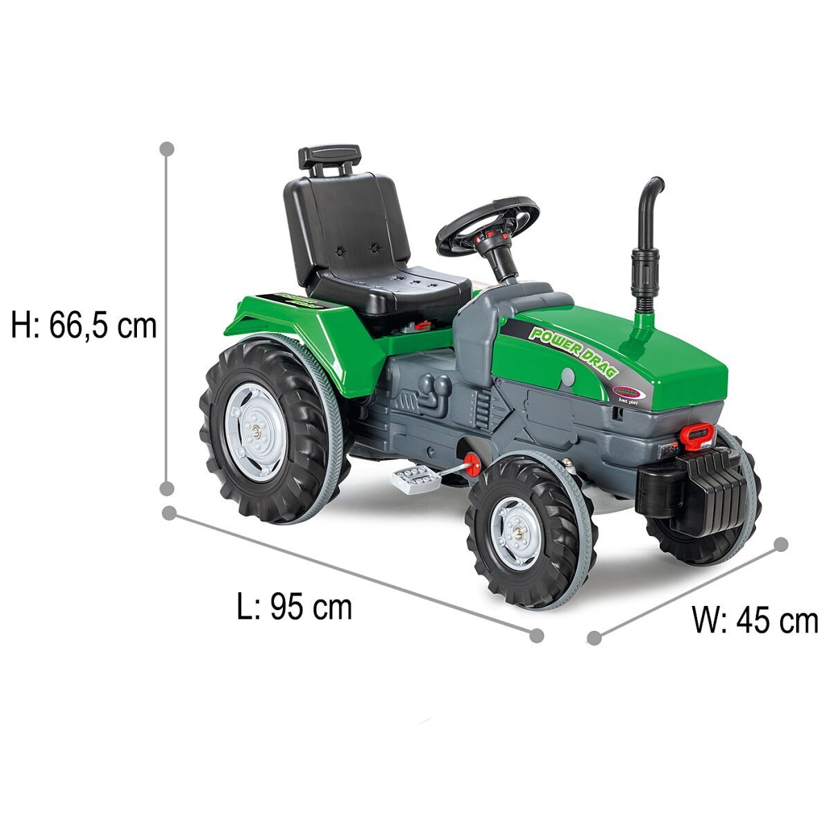 JAMARA Trettraktor Power Drag grün ab 3 Jahren