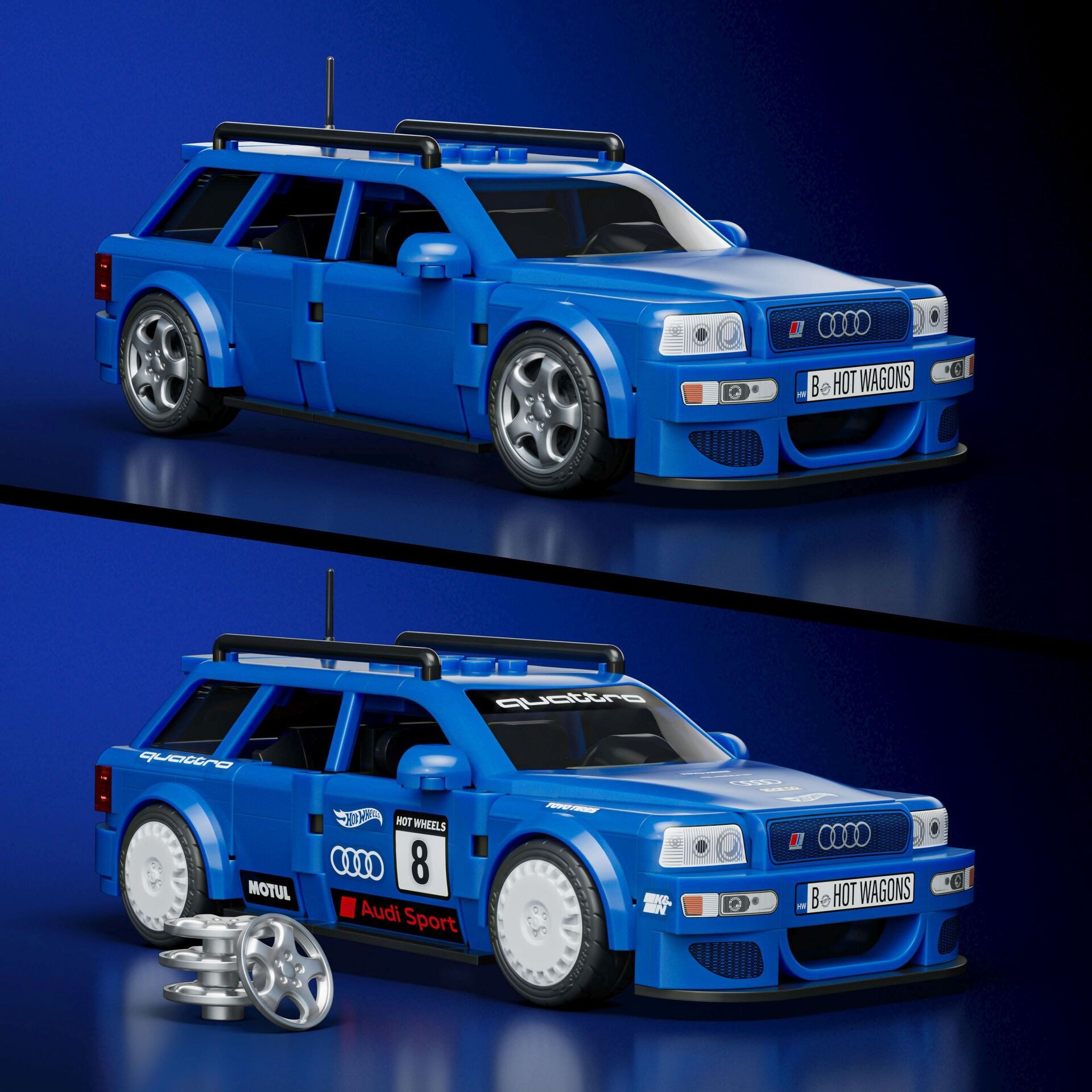 Produktfoto - Mattel - Hot Wheels Building SPEED SERIES AUDI - Modell MATTEL JGR28