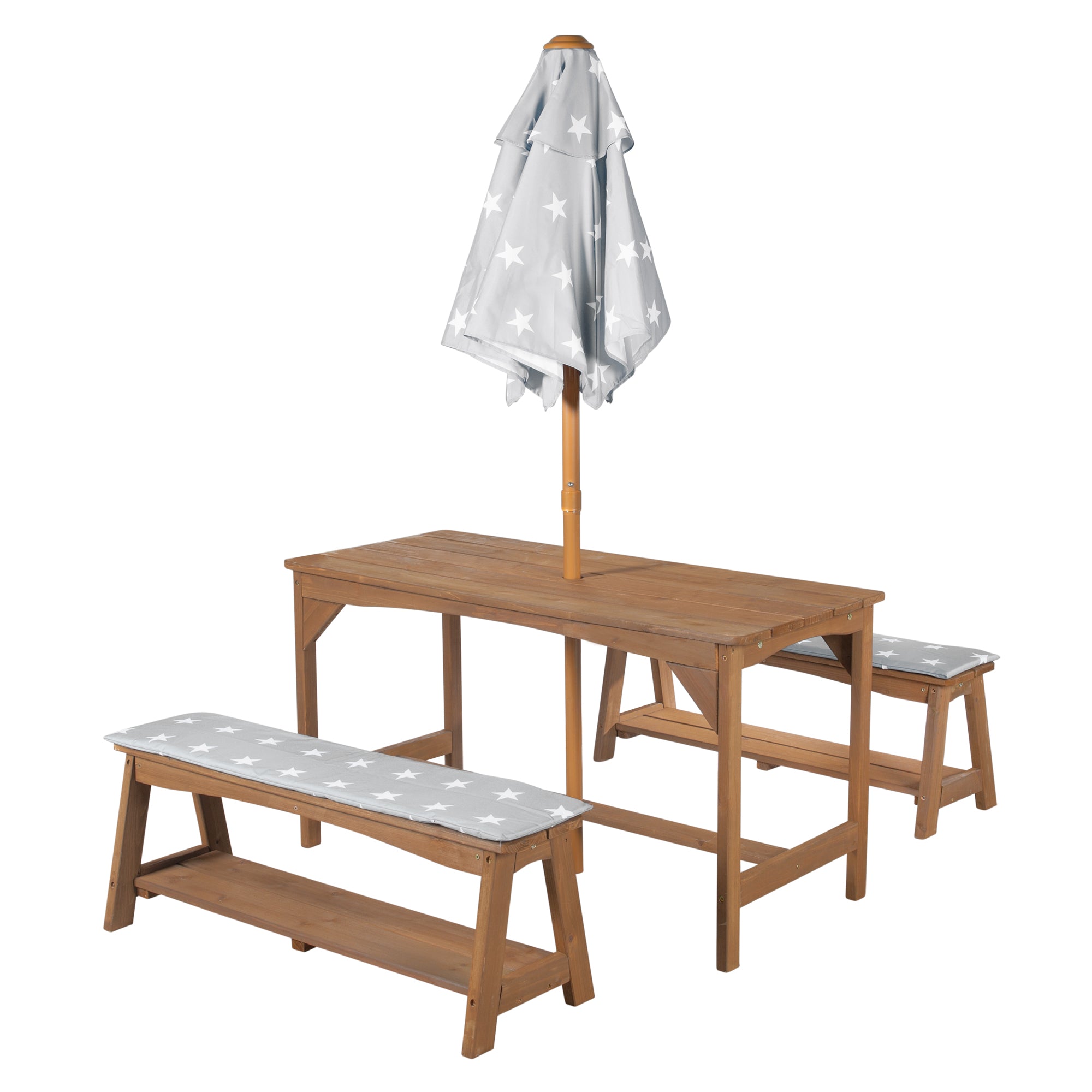 Roba 456030TEV190 Kindersitzgruppe mit auflage, Schirm teakholz farben – Outdoor + - Bild 2 Roba 456030TEV190 Kindersitzgruppe mit auflage, Schirm teakholz farben – Outdoor + - Produktbild 2