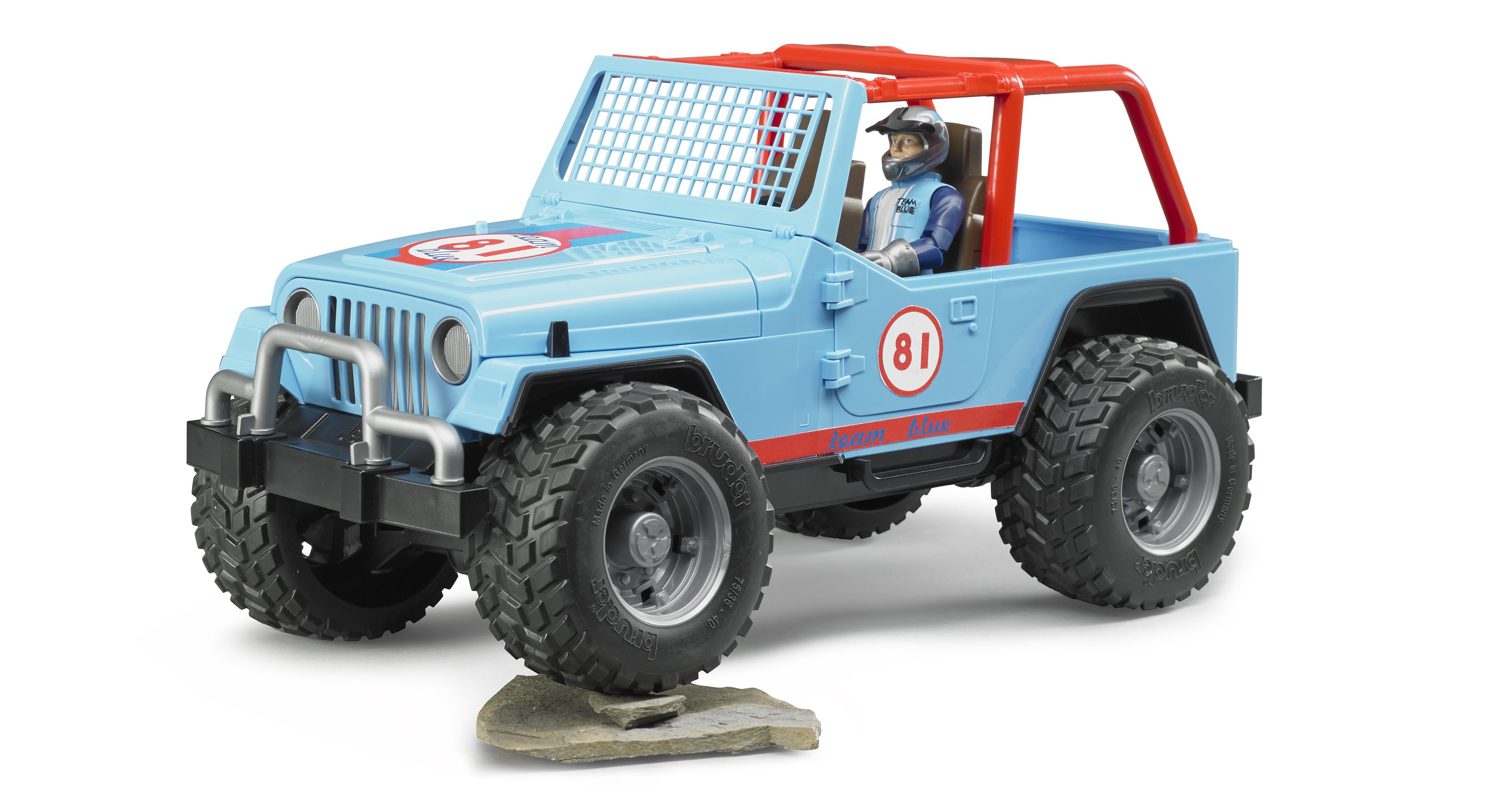 BRUDER 02541 - Jeep Cross Country Racer Blau mit Rennfahrer - Bild 3