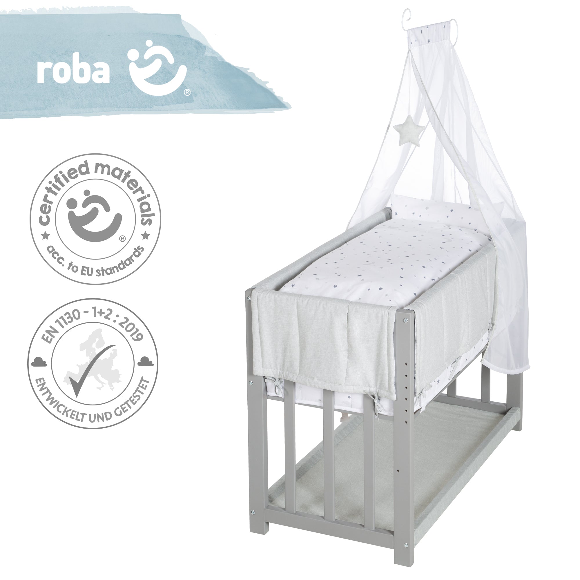Roba 289153TPV235 Stubenbett 3in1 Sternenzauber grau taupe – Stubenbetten - Bild 9 Roba 289153TPV235 Stubenbett 3in1 Sternenzauber grau taupe – Stubenbetten - Produktbild 9
