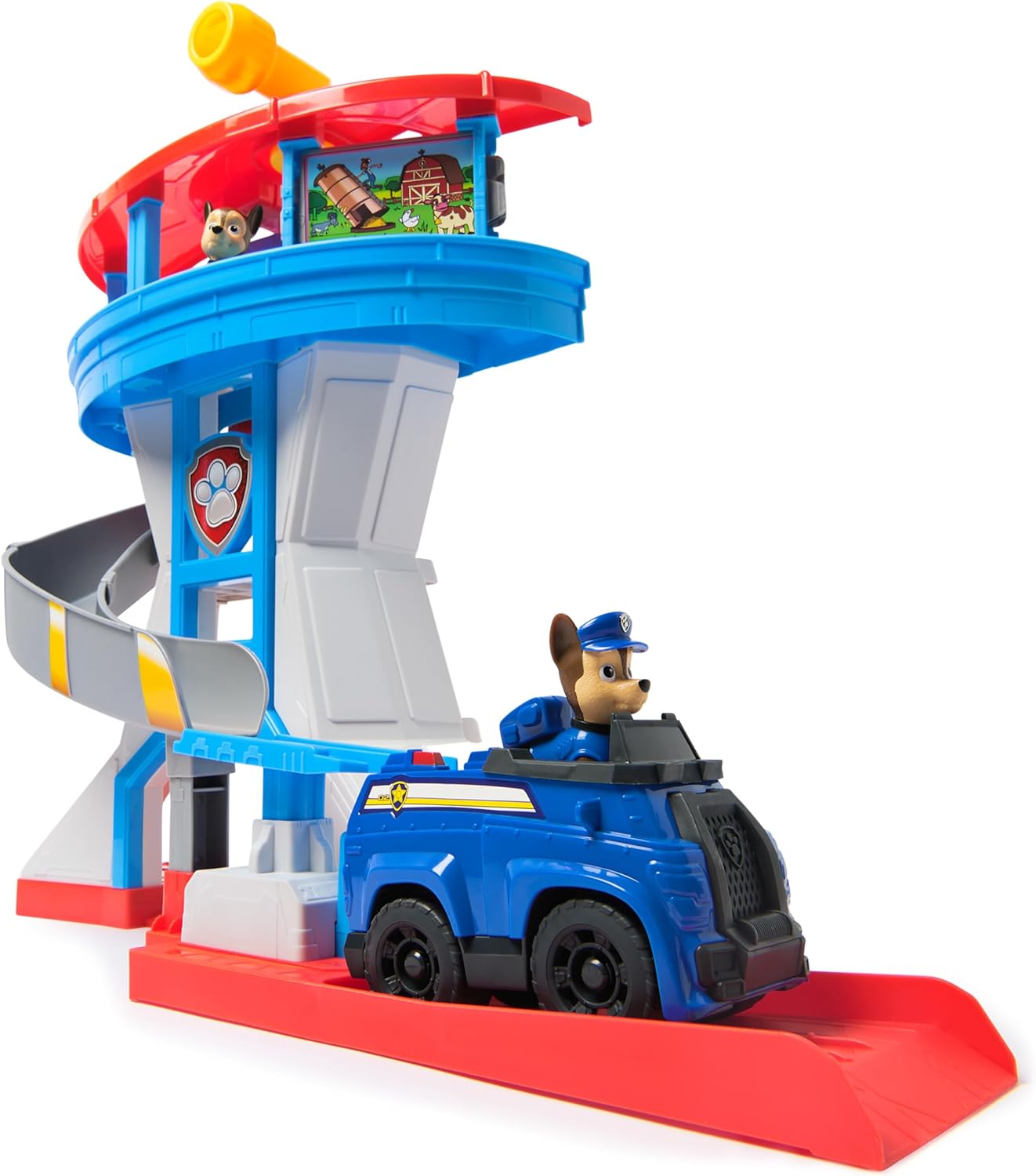 PAW Patrol Lookout Tower Hauptquartier-Spielset von Spin Master PAW Patrol Lookout Tower Playset Hauptquartier-Spielset mit Figuren und Fahrzeugen von Spin Master