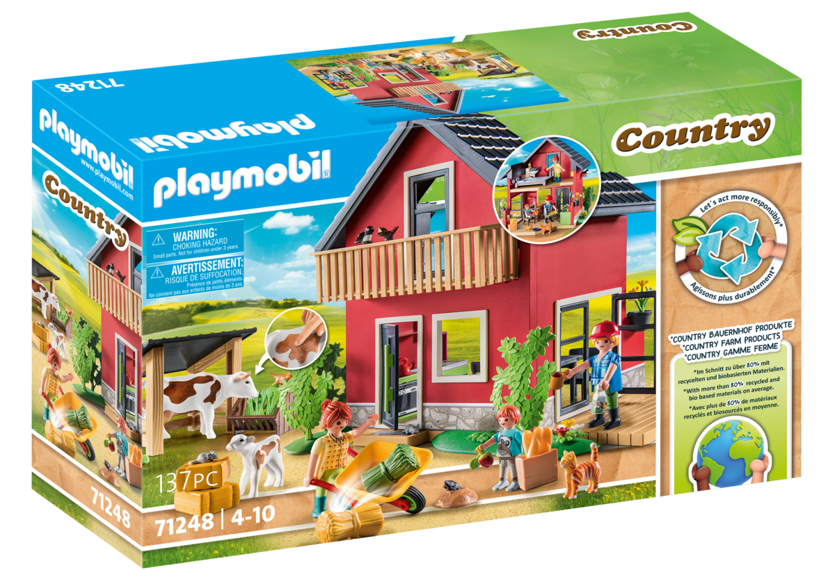PLAYMOBIL 71248 Bauernhaus PLAYMOBIL, 71248, Bauernhaus, Spielbereich, Drinnen, Person, Kuh, Säugetier