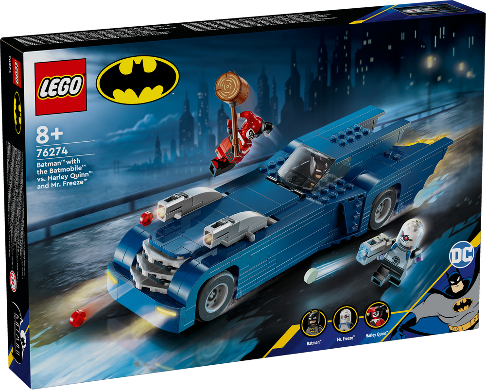 LEGO 76274 Batman™ im Batmobil™ vs. Harley Quinn™ und Mr. Freeze™ LEGO, 76274, Batman™, im, Batmobil™, vs., Harley, Quinn™, und, Mr., Freeze™, Maschine, Rad, Auto, Transport, Fahrzeug