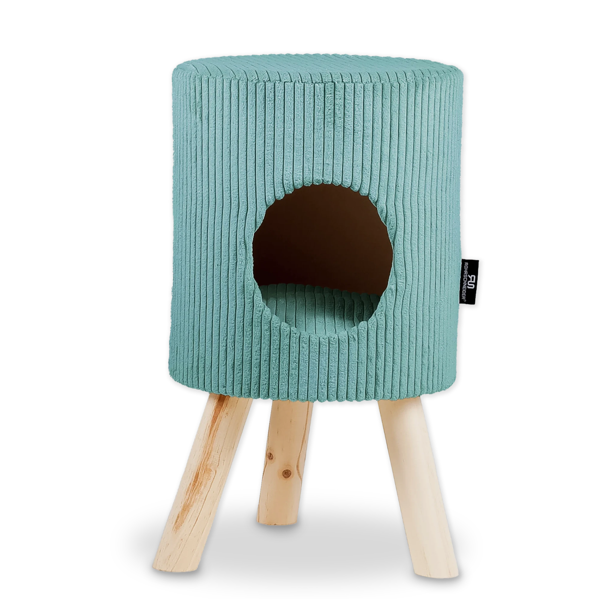 Rohrschneider RS 22370 Tierhöhle rund mit Hocker und Füßen – Höhle mit Sitzfläche