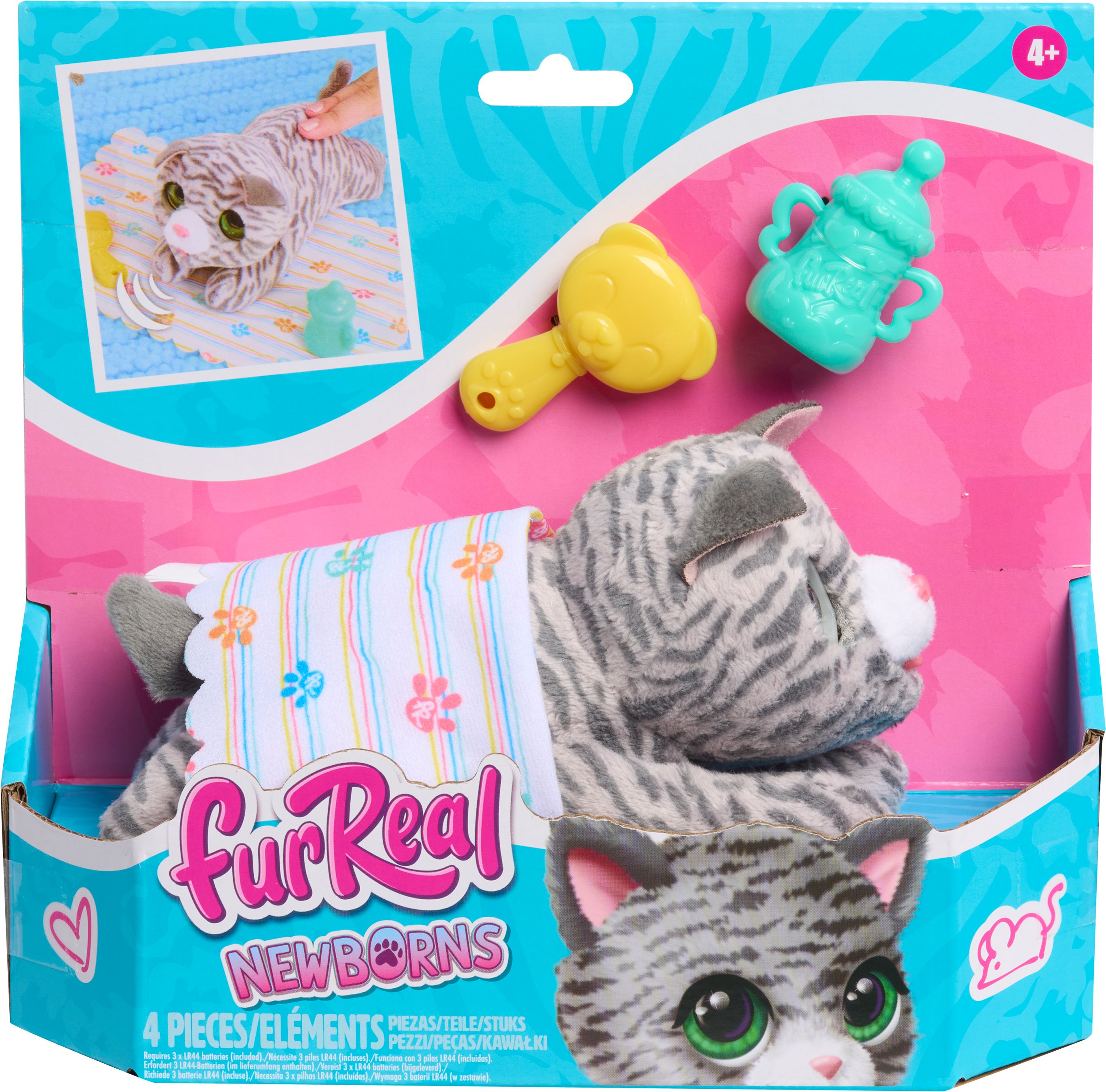 furReal Newborns interaktive Plüschtiere 13 cm mit Bewegungsund Soundfunktion Kätzchen oder Hündchen sort. Spielzeug, Plüsch, Spielzeug, Plüsch, Spielzeug, Plüsch