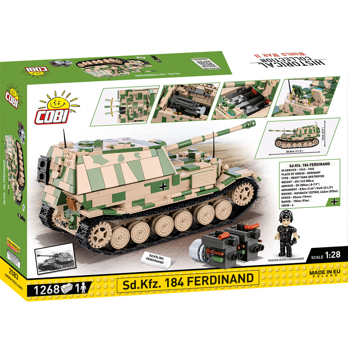 COBI 2583 - SD.KFZ. 184 Ferdinand Maßstabb 1:28) - Bild 2 COBI 2583 - SD.KFZ. 184 Ferdinand Maßstabb 1:28) - Bild 2