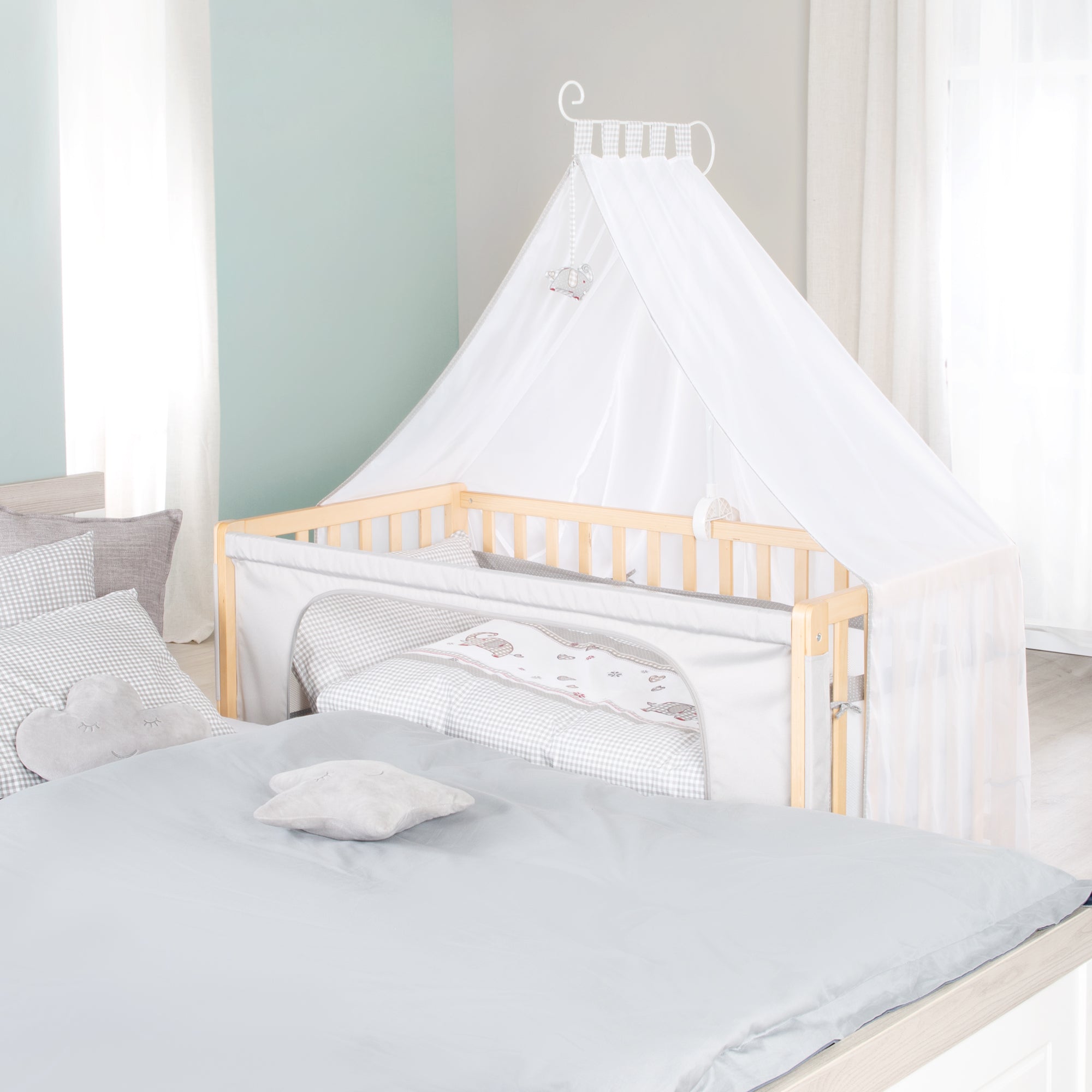Roba 162003NLV145M Room Bed, 60x120 cm Jumbo twins grau natur lackiert - Bild 6 Roba 162003NLV145M Room Bed, 60x120 cm Jumbo twins grau natur lackiert - Produktbild 6