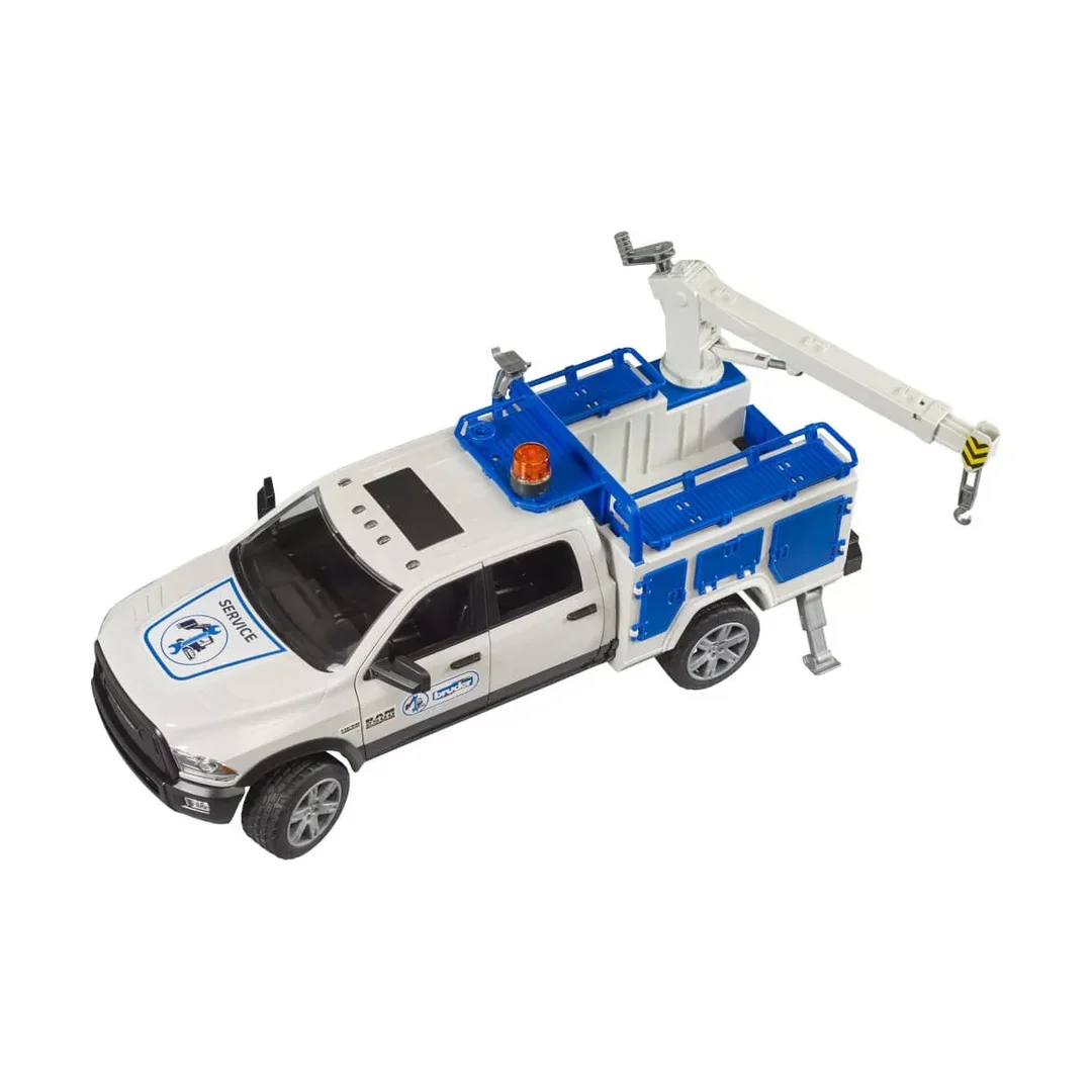 Bruder 02509 RAM 2500 Service Truck mit Kran und Rundumleuchte