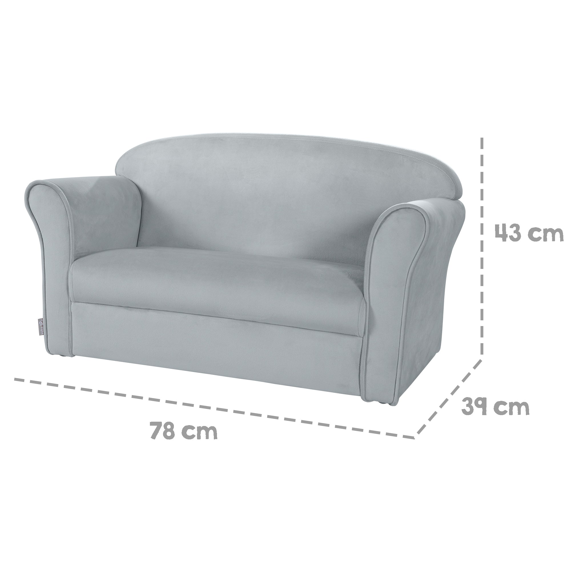Roba 450111GA Kindersofa grau – Spielmöbel - Bild 7 Roba 450111GA Kindersofa grau – Spielmöbel - Produktbild 7