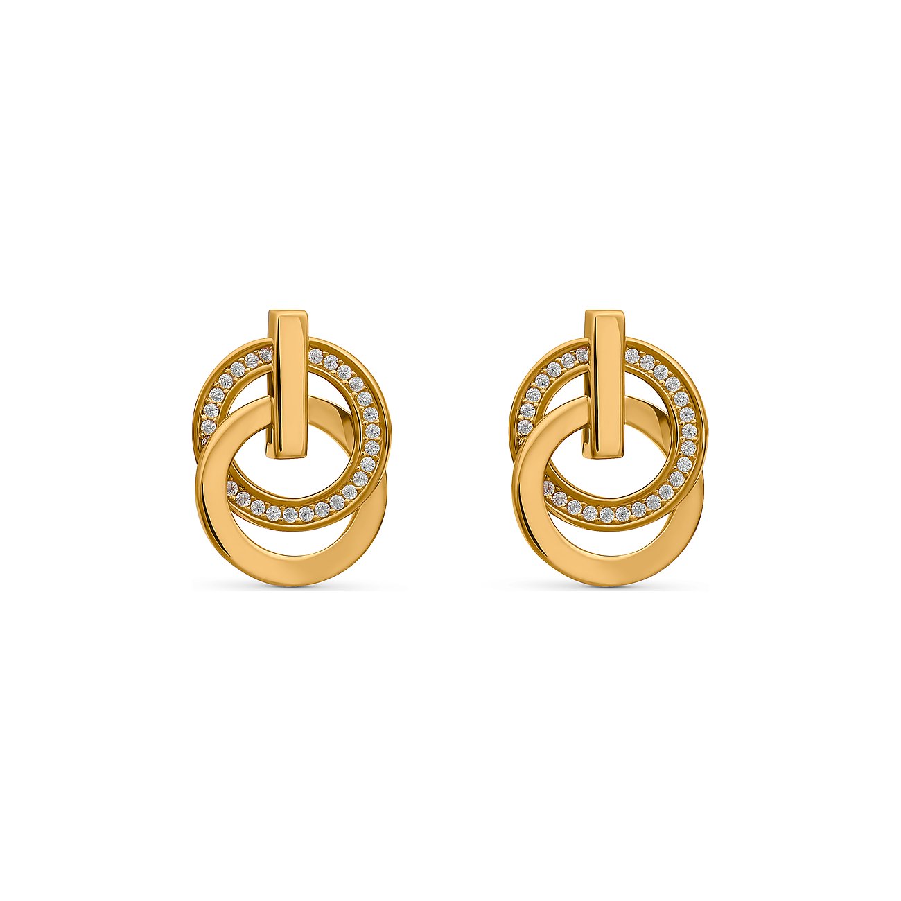 JETTE S.87745015 OHRSTECKER, KREISE, GELBGOLD