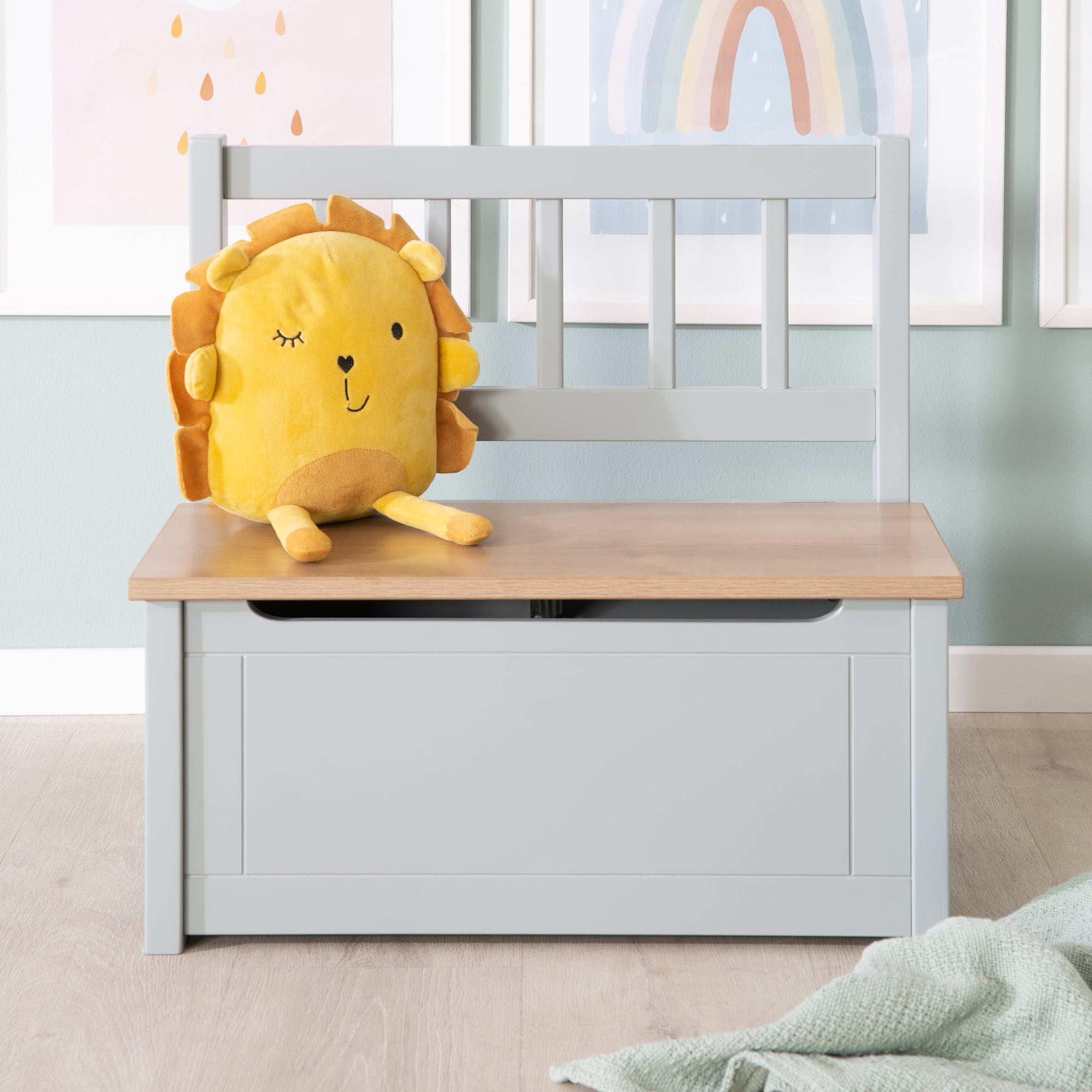 Roba 450050HTP Kindertruhenbank holz taupe – Spielmöbel - Bild 8 Roba 450050HTP Kindertruhenbank holz taupe – Spielmöbel - Produktbild 8