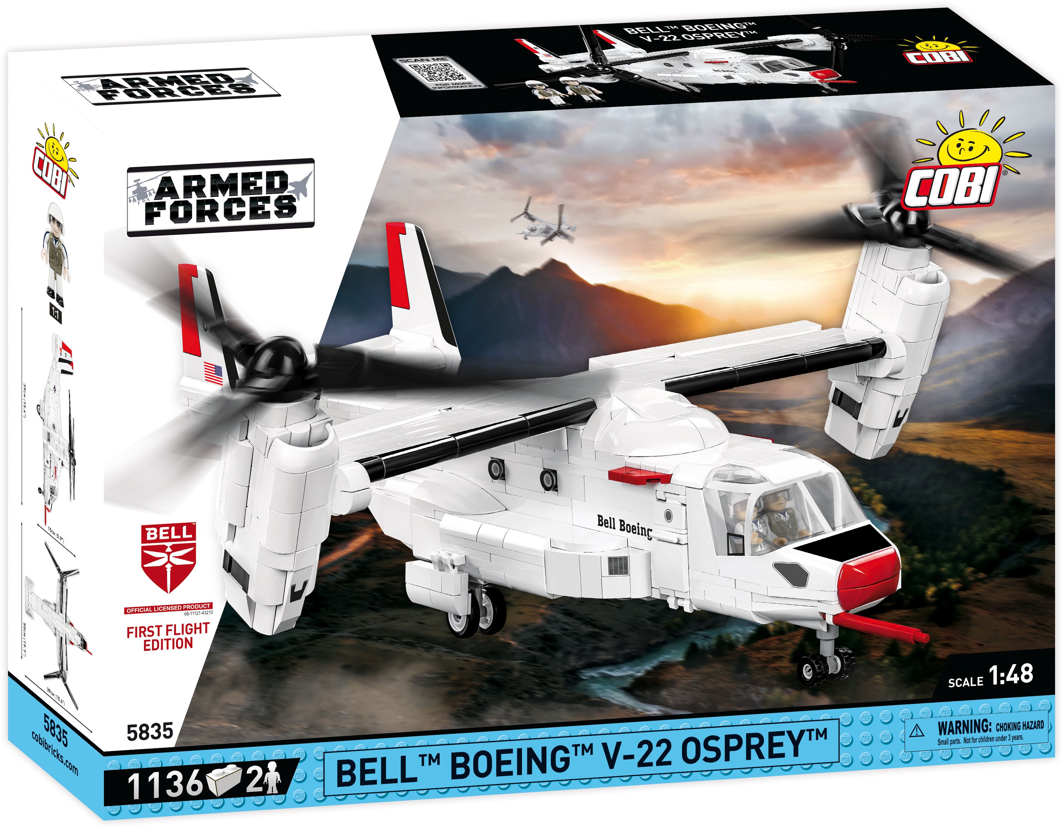 Cobi 5835 Bell Boeing V-22 Osprey First Flight Edition Flugzeug, Hubschrauber, Fahrzeug, Person, Flugzeug, Hubschrauber, Fahrzeug, Person, Flugzeug, Hubschrauber, Fahrzeug, Person
