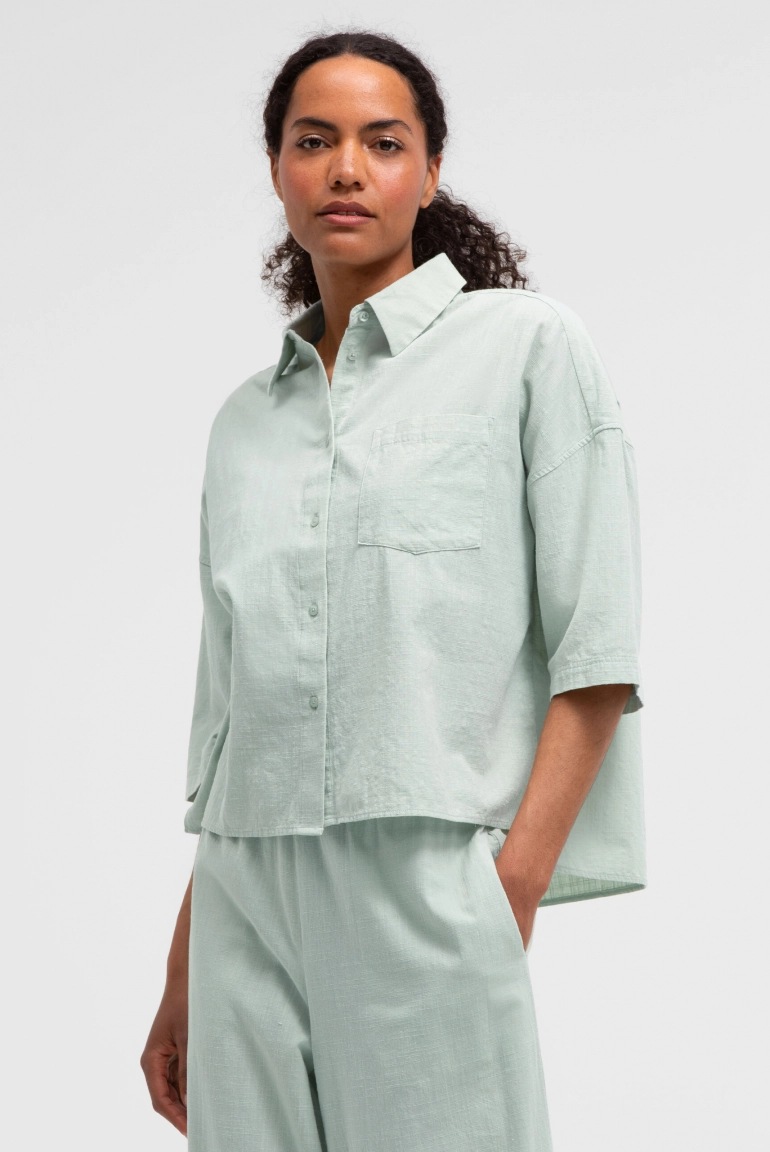 SENSES Kurzarm-Bluse B:EL Cropped pastel lime