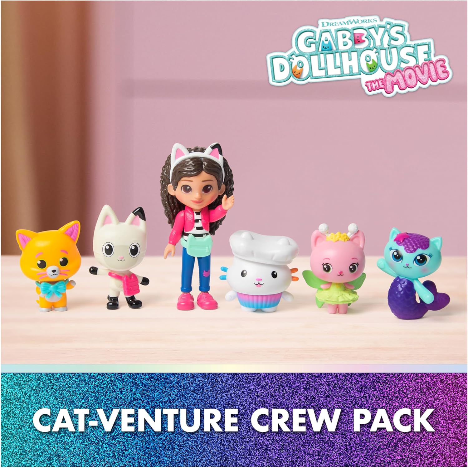 Gabby’s Dollhouse Figuren-Geschenkset mit Charakteren aus dem Film Gabby’s Dollhouse Movie Figures Giftset Spielzeugfiguren-Set mit Gabby und Freunden aus der TV-Serie