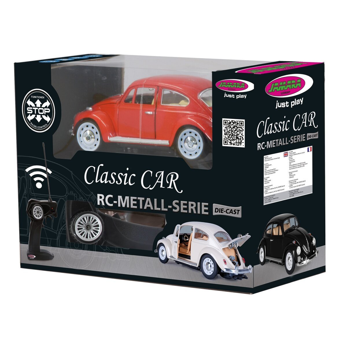 JAMARA VW Käfer RC Diecast 1:18 rot 27MHz ab 6 Jahren JAMARA VW Käfer RC Diecast 1:18 rot 27MHz ab 6 Jahren