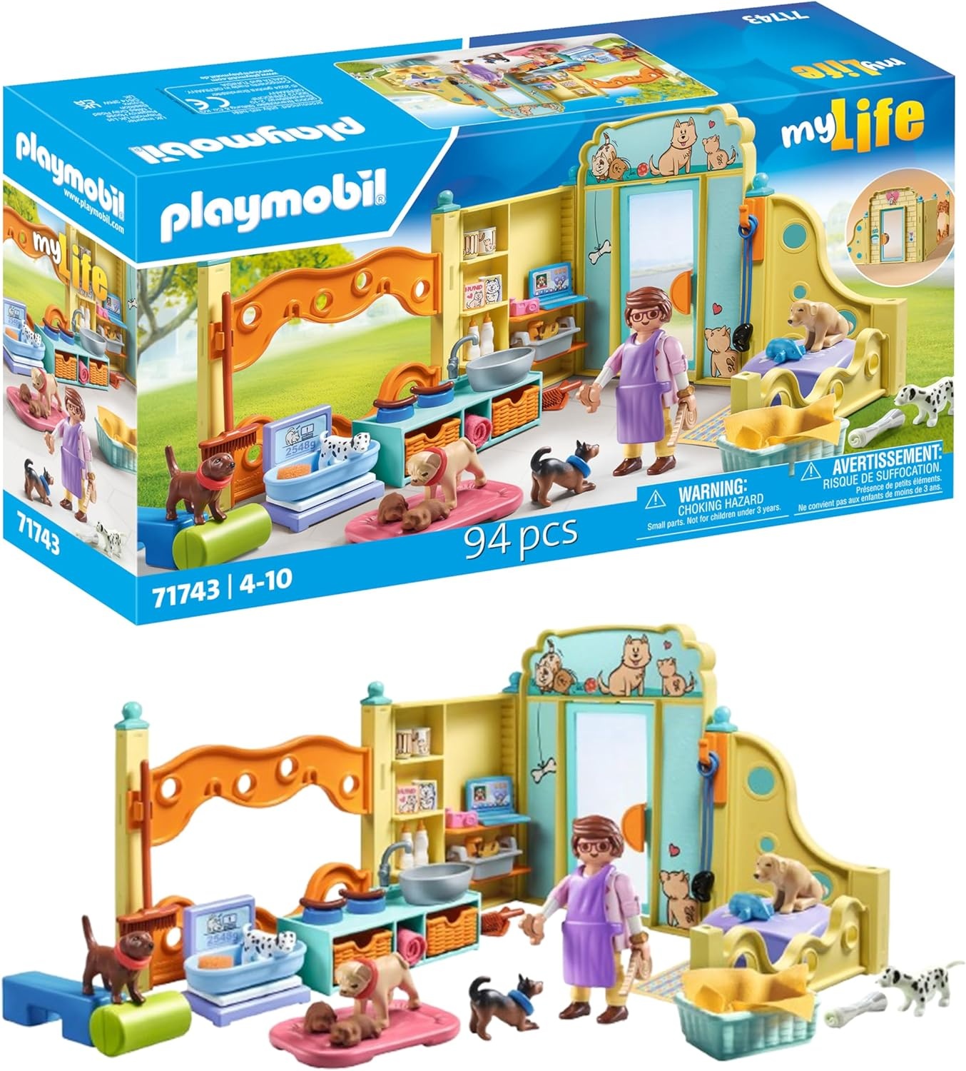 PLAYMOBIL 71743 My Life: Welpenhaus mit Zubehör Spielbereich, Drinnen, Person