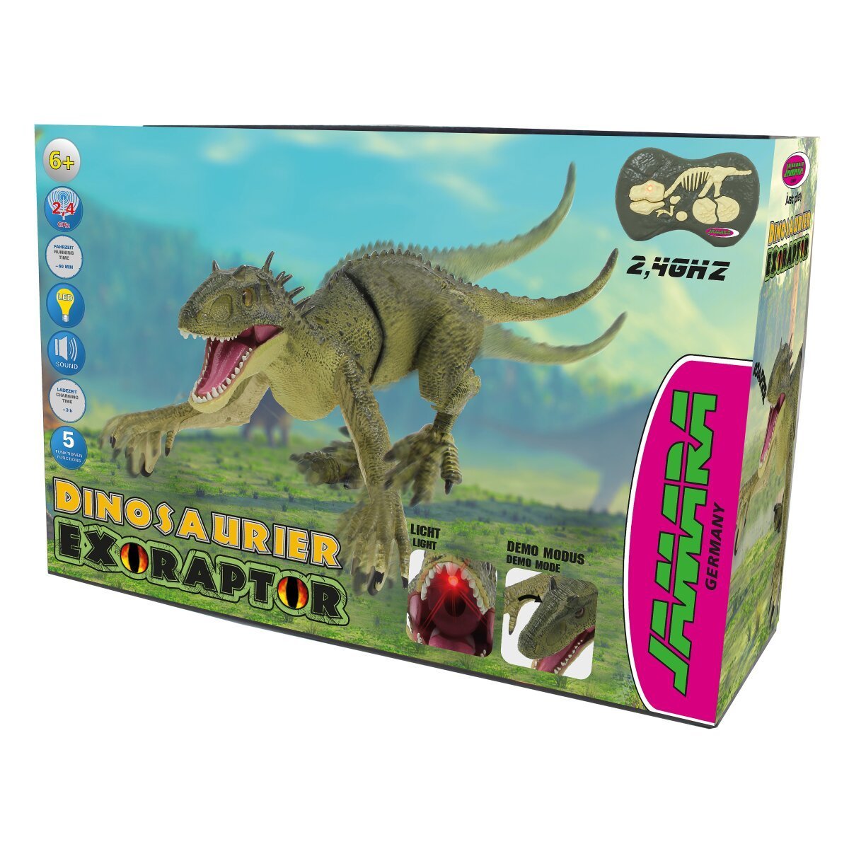 JAMARA Dinosaurier Exoraptor Li-Ion 3,7V 2,4GHz grau ab 6 Jahren
