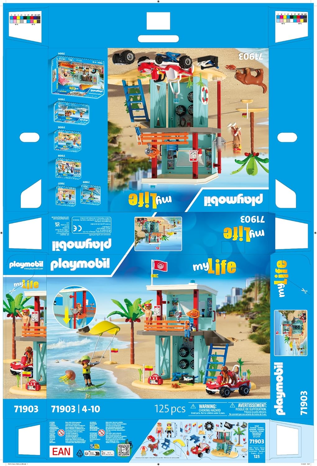 PLAYMOBIL 71903 rettungsturm mit beach buggy Person, Werbung, Plakat, Spielbereich