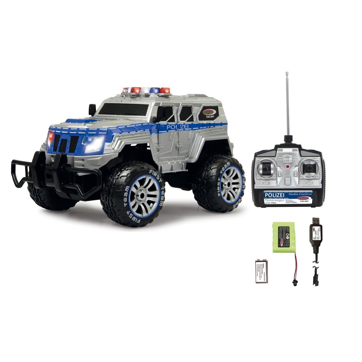 JAMARA Polizei Panzerwagen Monstertruck 1:12 27MHz LED inkl. Akku & Ladegerät ab 6 Jahren