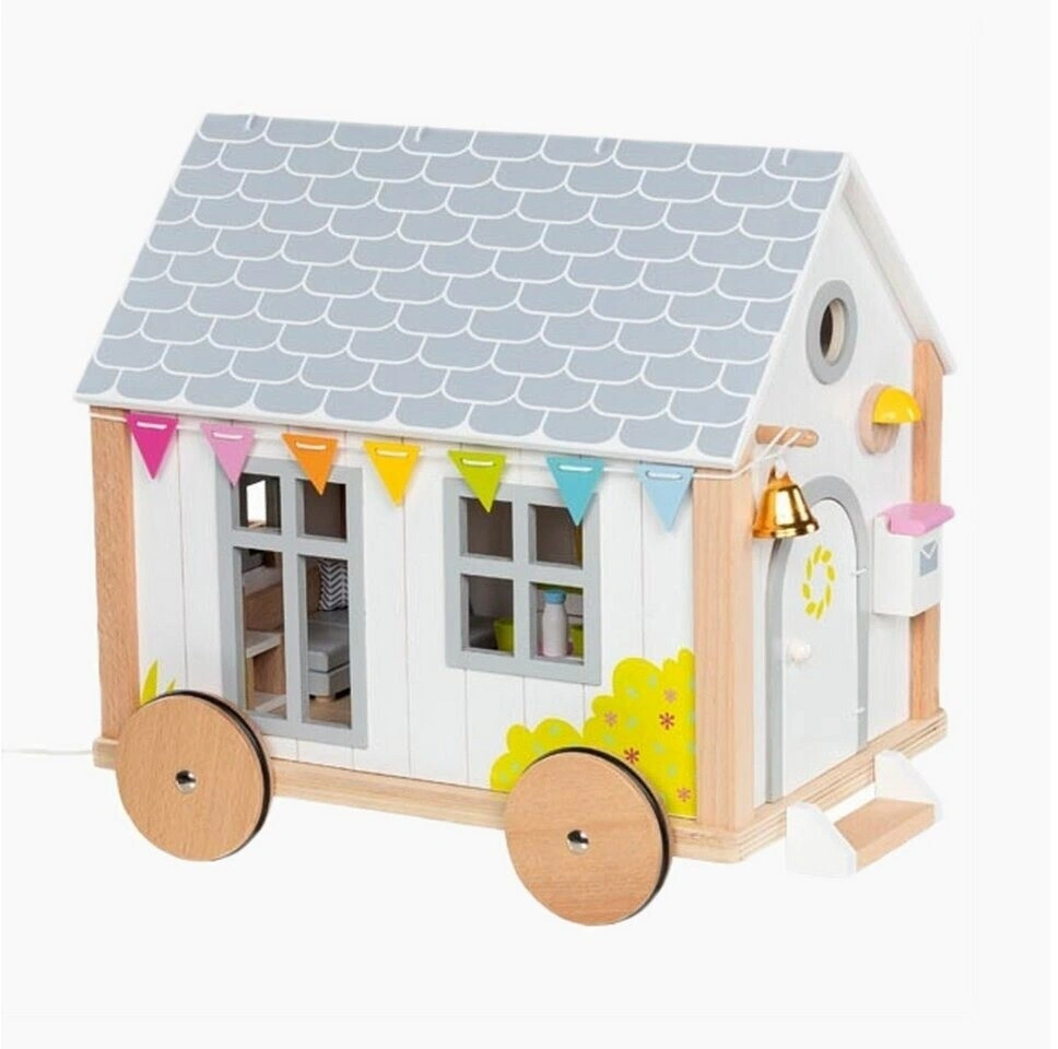 goki Tiny House „Hygge“ - Bauwagendesign, 40-teilig, Holz & Textil, ab 3 Jahren