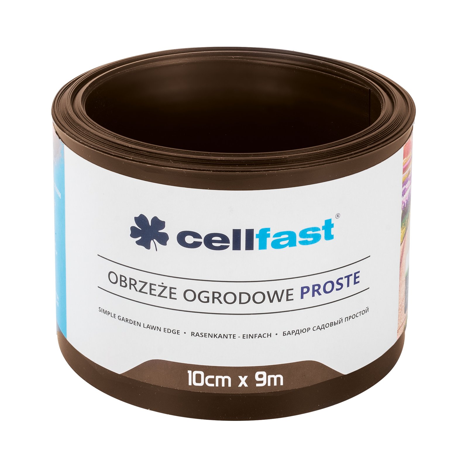 Cellfast Gartenrand - gerade 10 cm x 9 m braun