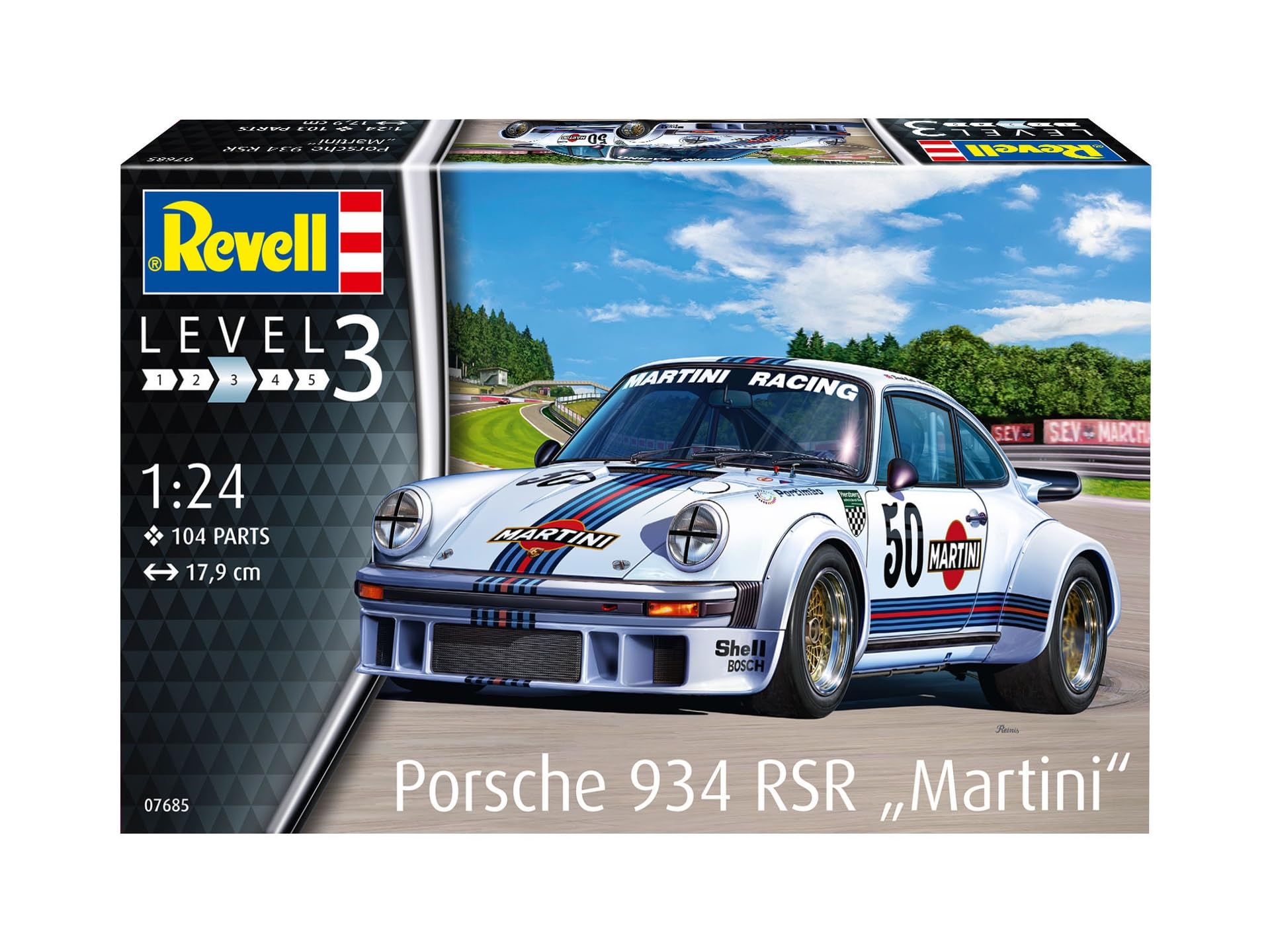 Revell 07685 Porsche 934 RSR Martini Modellbausatz Werbung, Auto, Fahrzeug, Sportwagen, Coupé