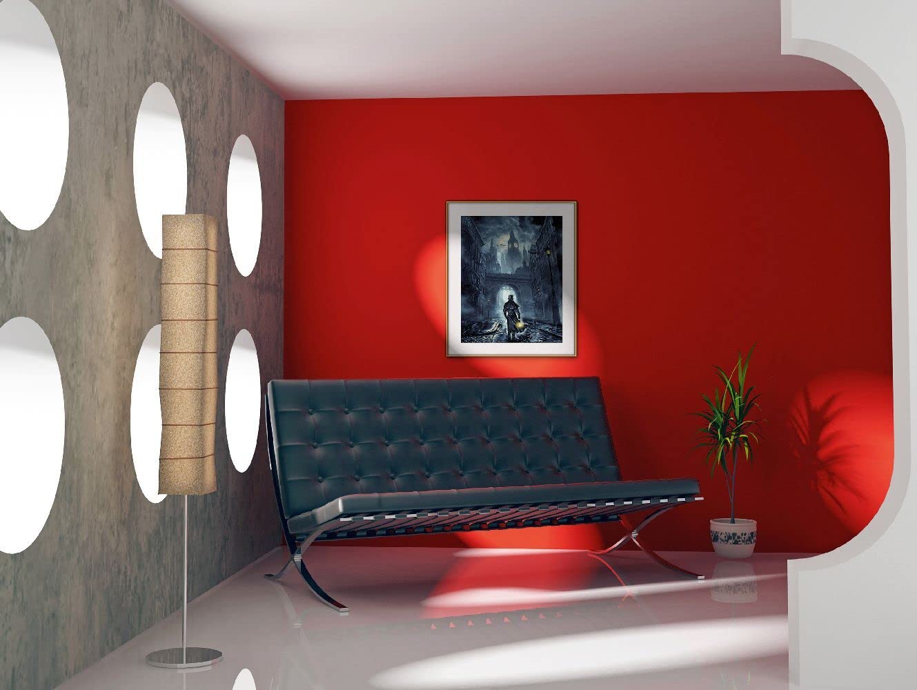 Schipper Mnz - The Dark Side - Ausdrucksstarkes Malset Mit Kontrastmotiv 609130889 Innenarchitektur, Couch, Mobiliar, Lampe, Wohnzimmer