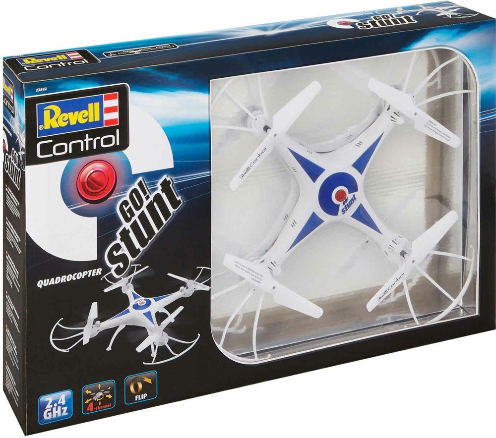 Revell_23842_RC_Quadrocopter_\"Go!_Stunt\"_Revell_Control_Ferngesteuerte_Drohne, Maschine, Rotor, Spirale, Sprach, Flugzeug