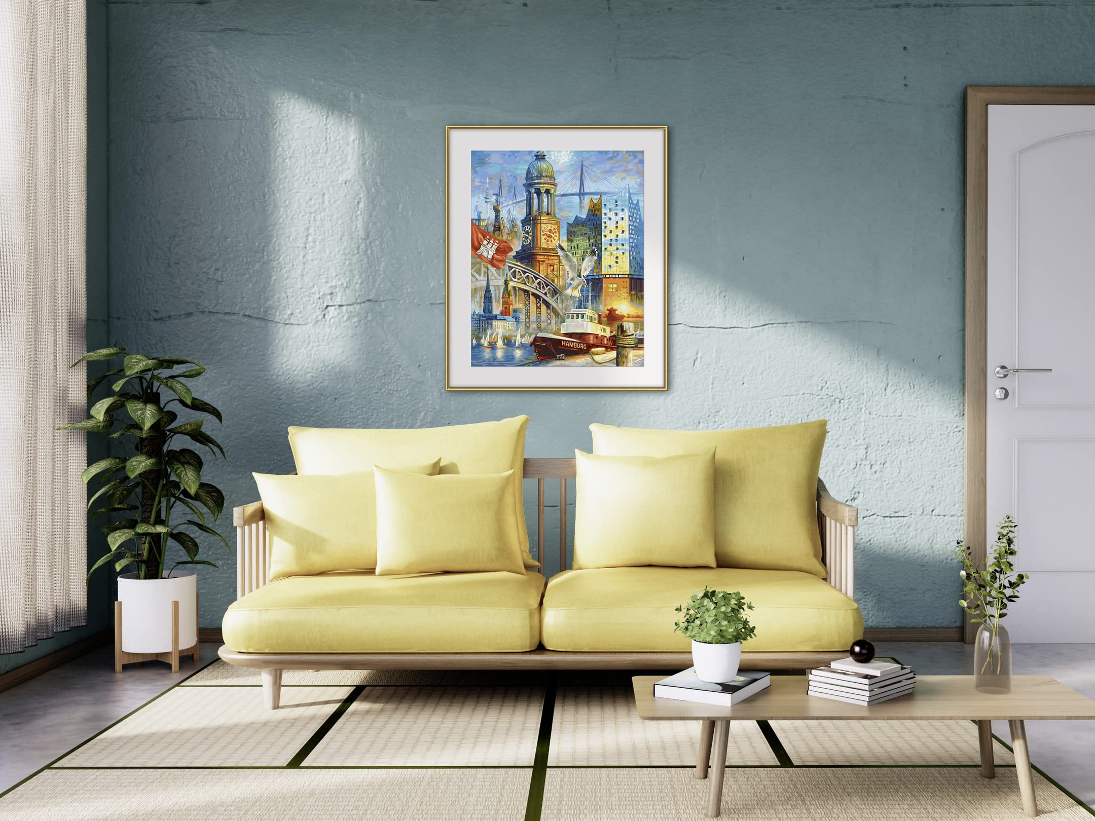 Schipper Mnz - Hamburg. Meine Perle - Maritimes Malset Mit Hafenflair 609130891 Kissen, Dekoration für Zuhause, Couch, Mobiliar, Malerei