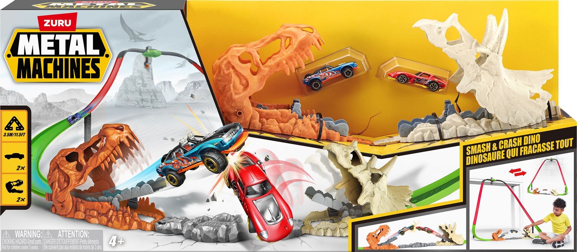 Produktfoto - Zuru Germany GmbH - Metal Machines Spielset Smash&Crash Dino - Modell ZURUG 67132