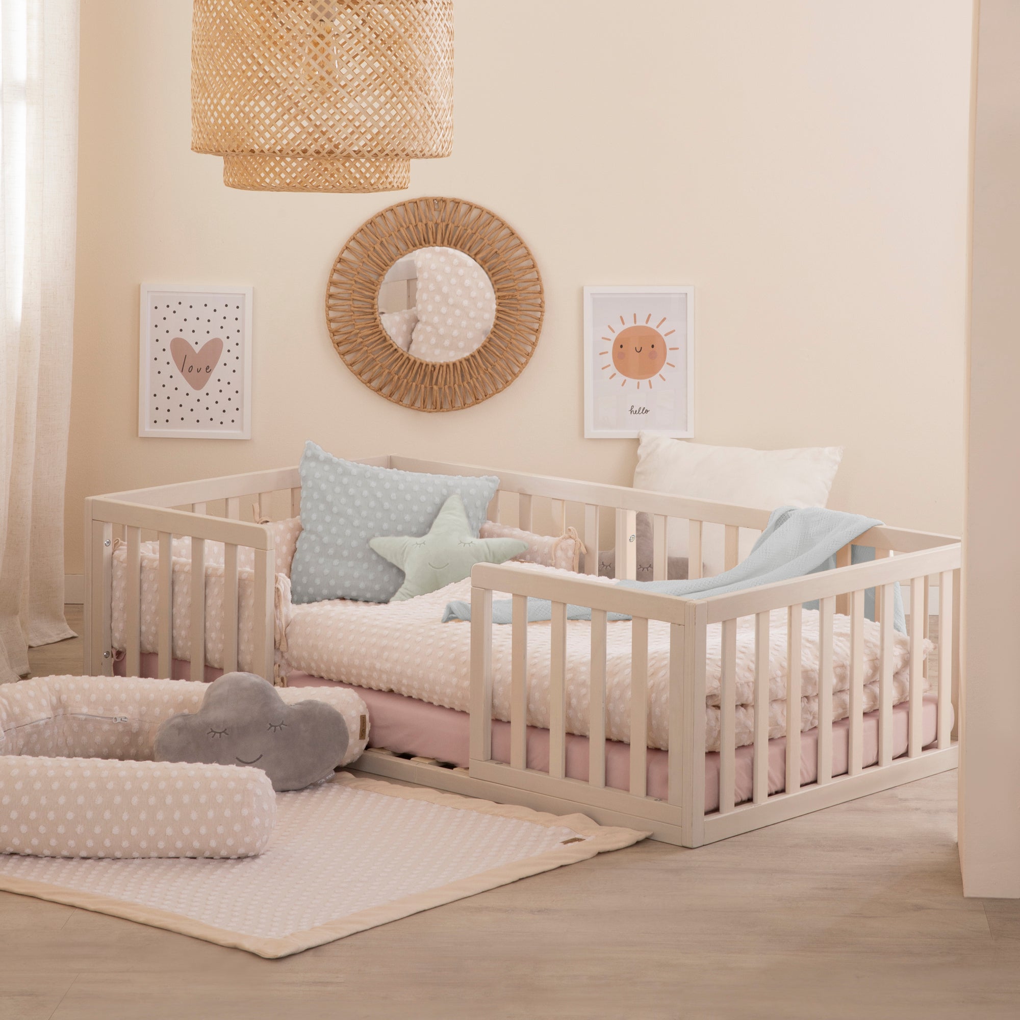 Roba 203200NG1 Montessori-Bodenbett natur-grau – Komplettbettsets & Einzelbetten - Bild 3 Roba 203200NG1 Montessori-Bodenbett natur-grau – Komplettbettsets & Einzelbetten - Produktbild 3