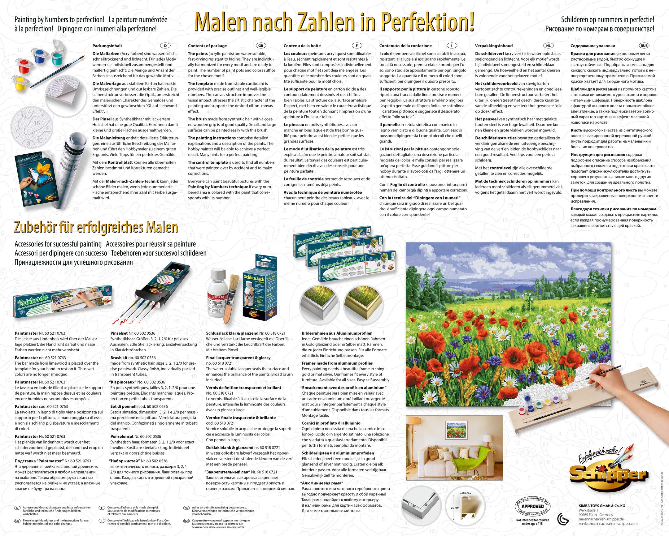 Schipper Mnz - Blumenwiese - Malset Mit Bunter Blumenpracht 609130824 Werbung, Plakat, Seite, Text, Kräuterig