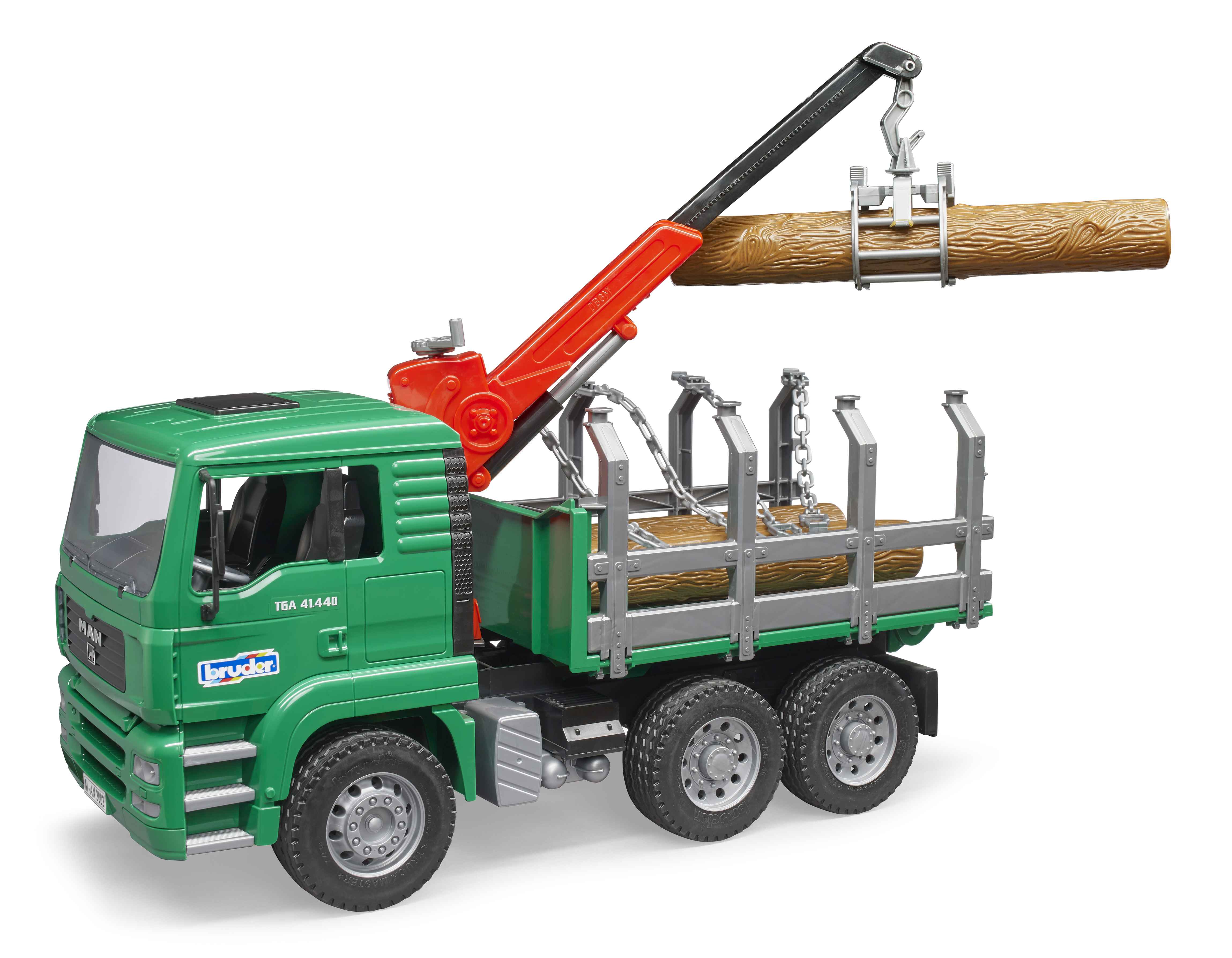 BRUDER 02769 - MAN Holztransport-LKW mit Ladekran und 3 Baumstämmen - Bild 7 BRUDER 02769 - MAN Holztransport-LKW mit Ladekran und 3 Baumstämmen - Bild 7