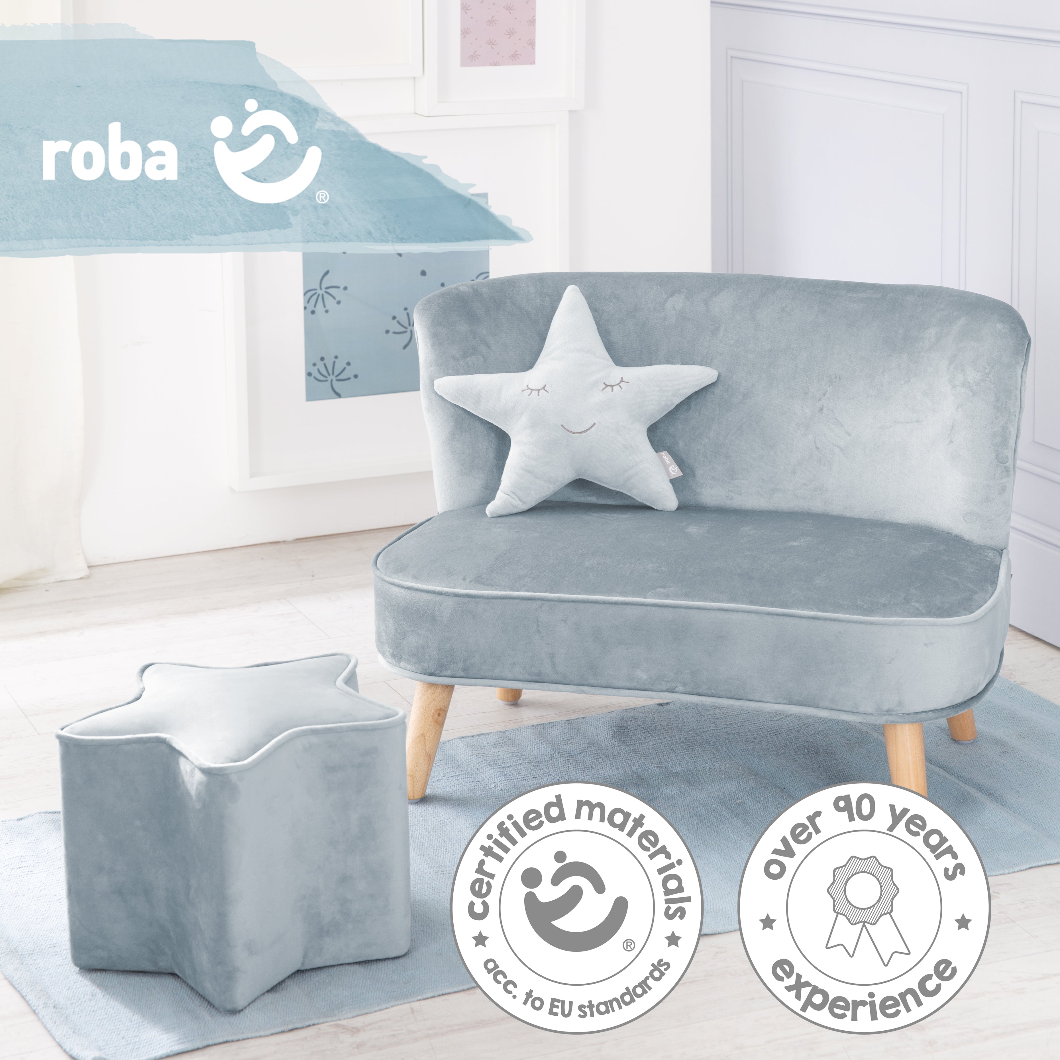 Roba 231S08M3 Lil Sofa Set mittel roba Style türkis sky – Spielmöbel - Produktbild 8