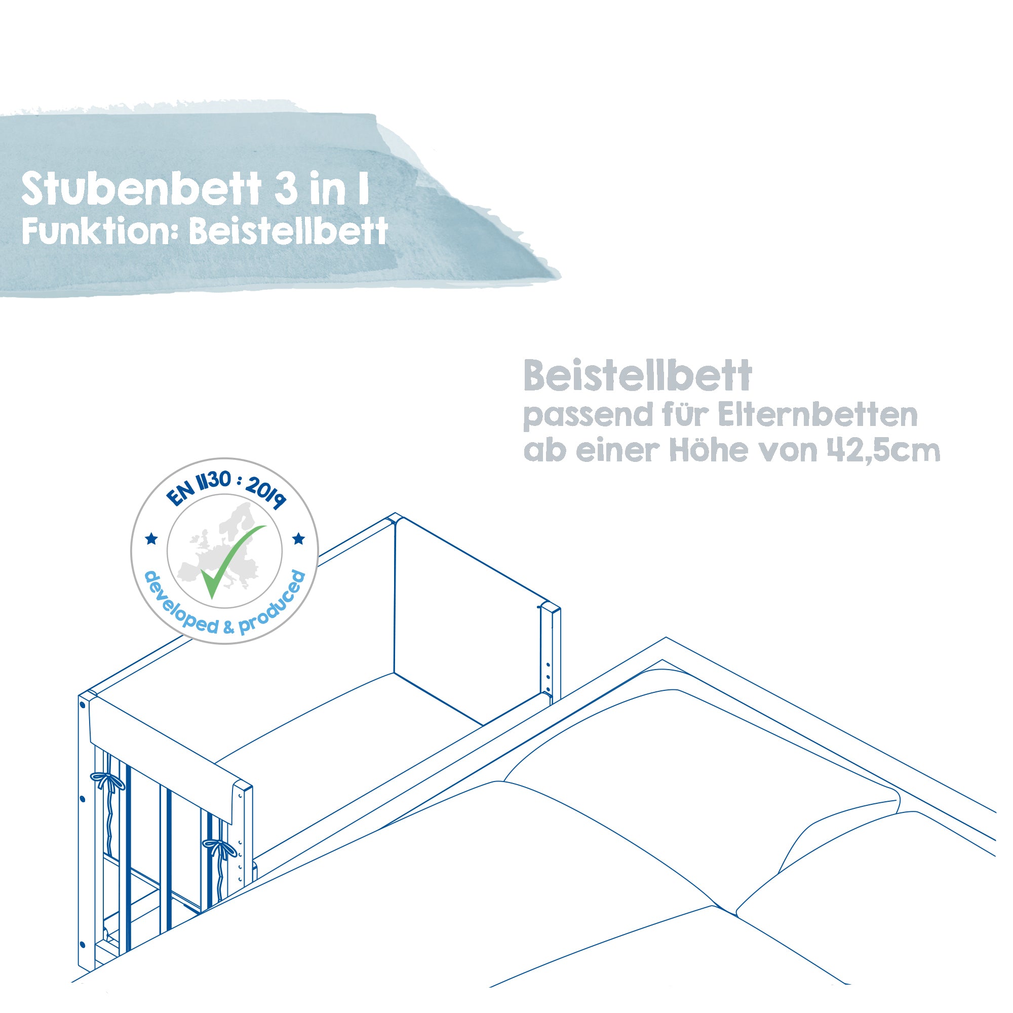 Roba 289153TPV235 Stubenbett 3in1 Sternenzauber grau taupe – Stubenbetten - Bild 8 Roba 289153TPV235 Stubenbett 3in1 Sternenzauber grau taupe – Stubenbetten - Produktbild 8