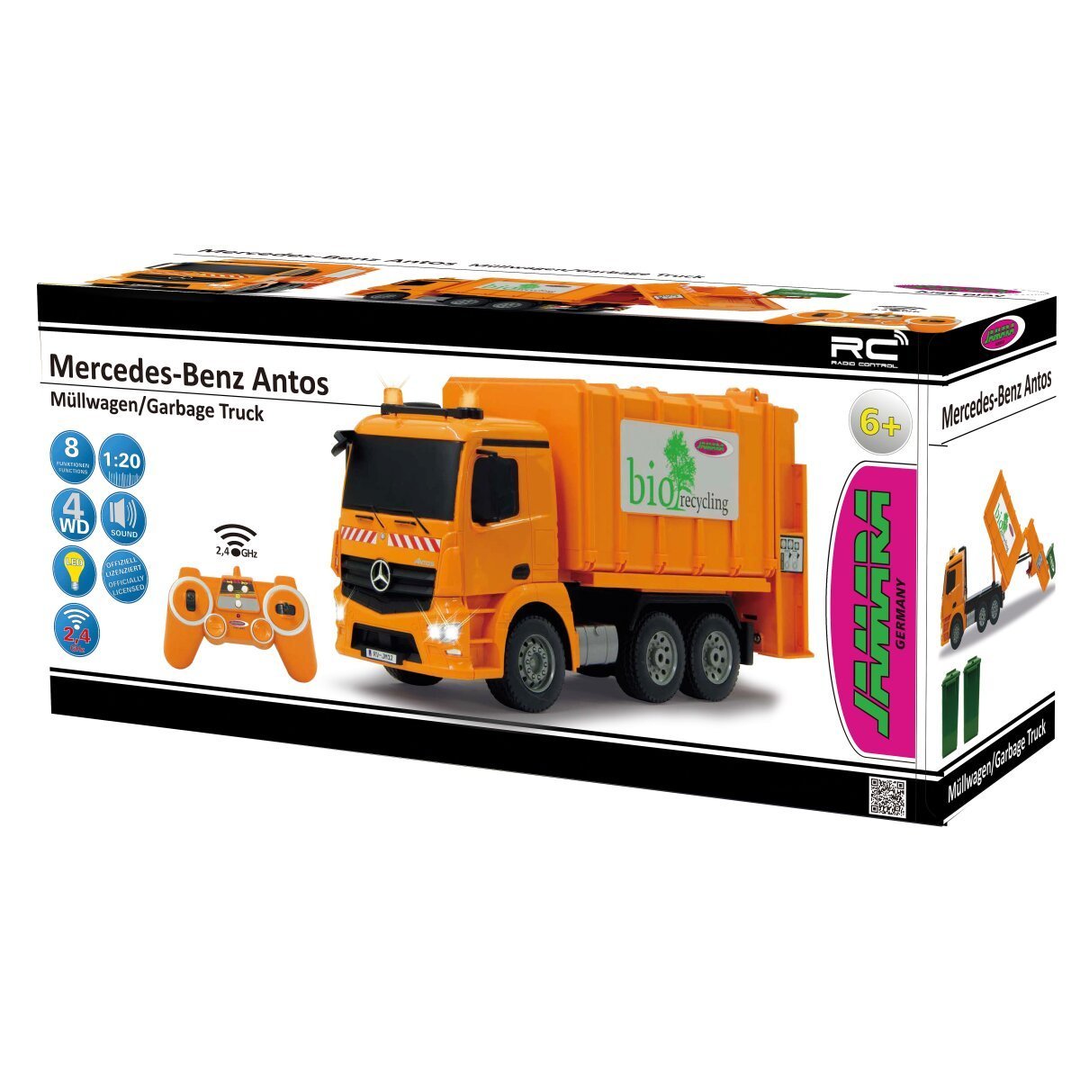 JAMARA Müllwagen Mercedes-Benz Antos 1:20 2,4GHz ab 6 Jahren