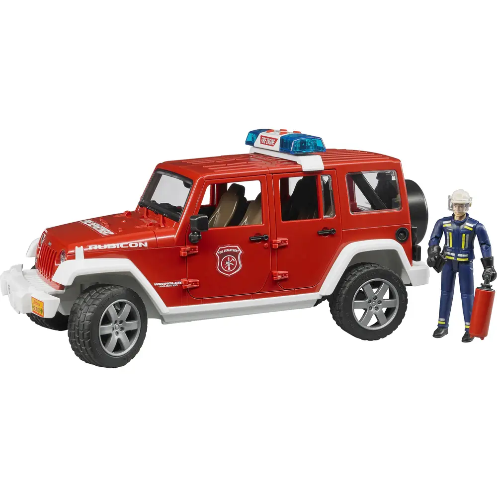 Bruder 02528 Jeep Wrangler Unlimited Rubicon Feuerwehrfahrzeug mit Feuerwehrmann Bruder 02528 Jeep Wrangler Unlimited Rubicon Feuerwehrfahrzeug mit Feuerwehrmann