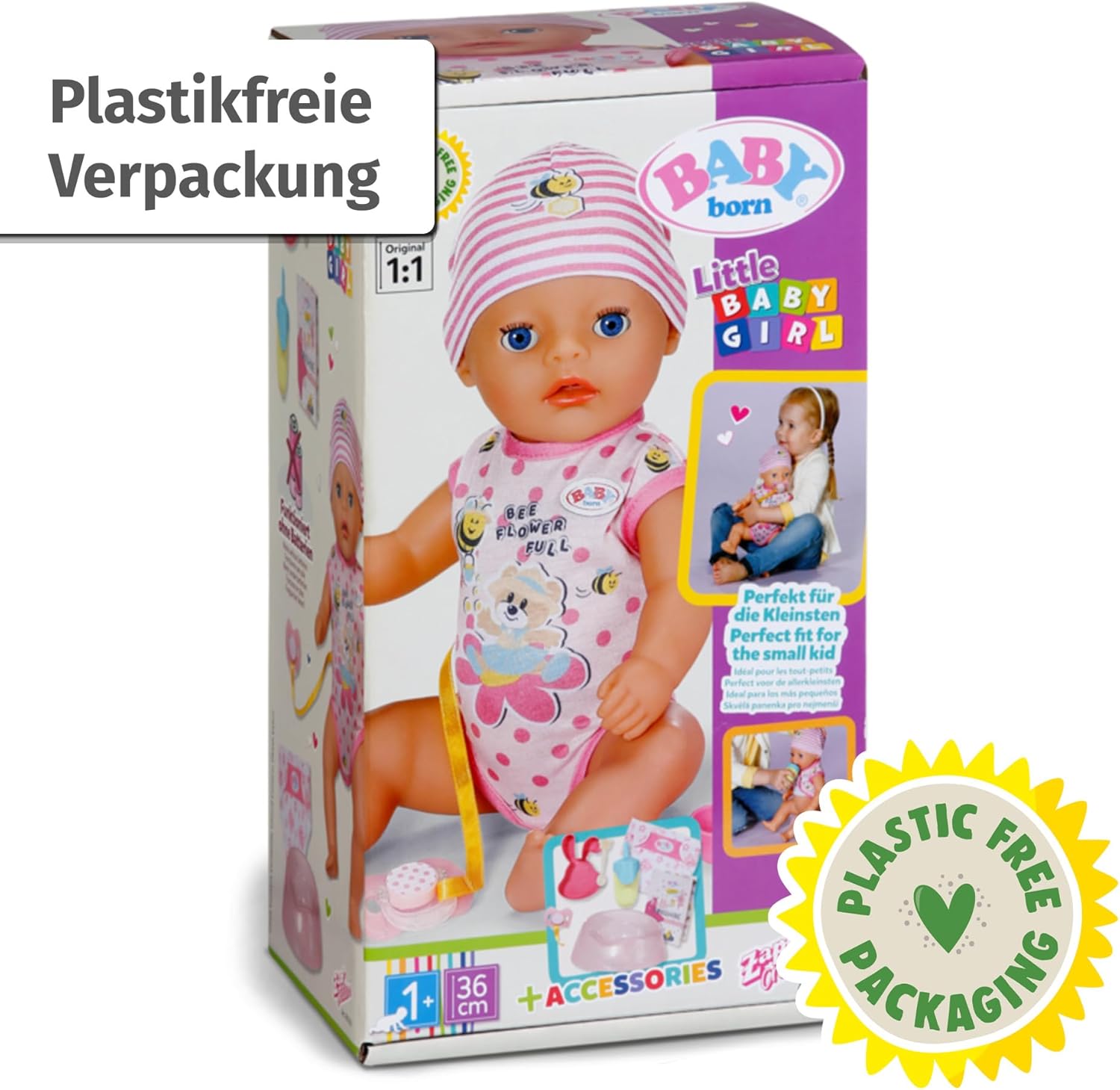 BABY born Little Baby Girl DE 36 cm große Babypuppe mit 7 Funktionen BABY, born, Little, Baby, Girl, DE, 36, cm, große, Babypuppe, mit, 7, Funktionen, Puppe, Spielzeug, Person, Baby