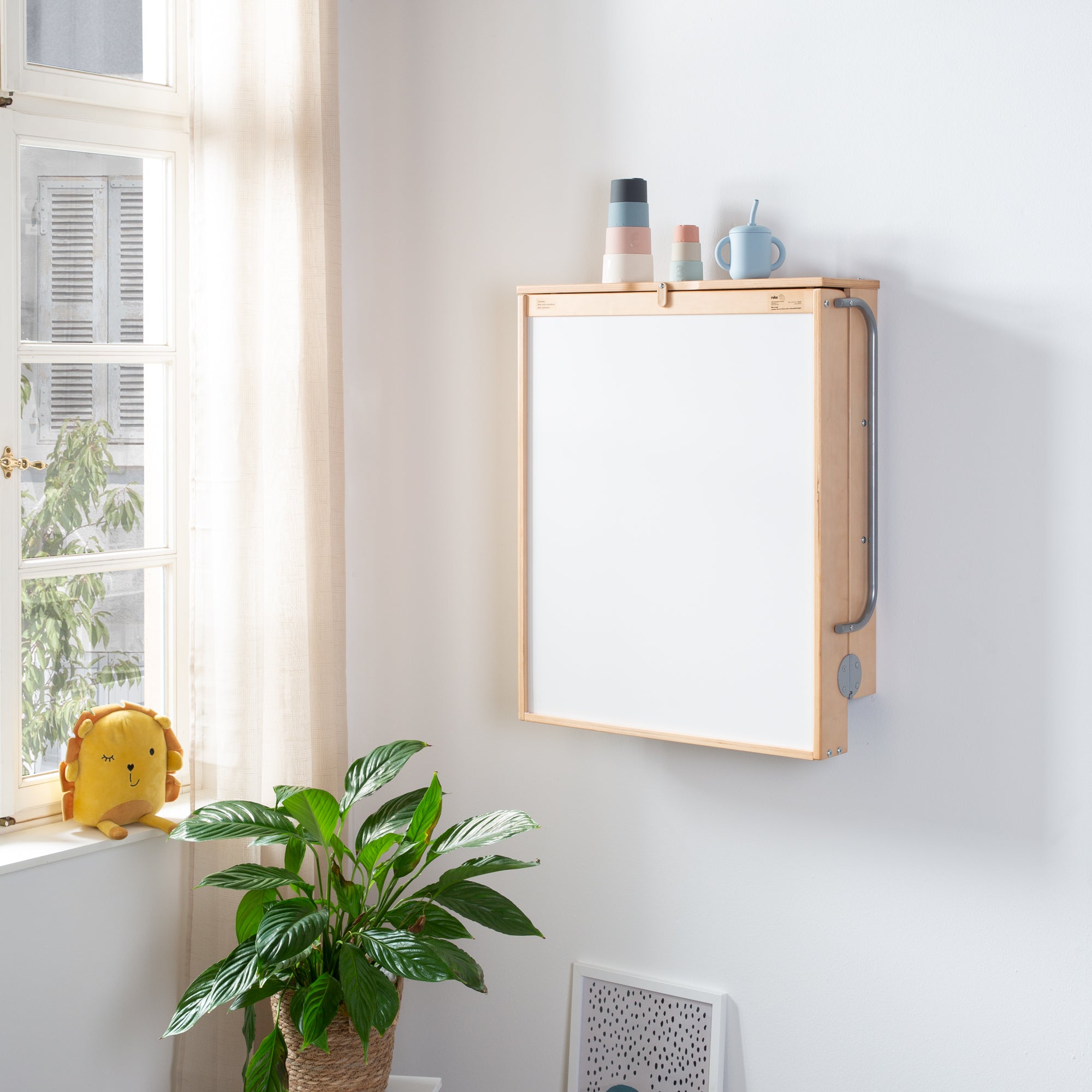Roba 212015NAV230 Wandwickelregal +Wickelauflage grau braun gebeizt – Wickeln & Baden - Bild 7 Roba 212015NAV230 Wandwickelregal +Wickelauflage grau braun gebeizt – Wickeln & Baden - Produktbild 7