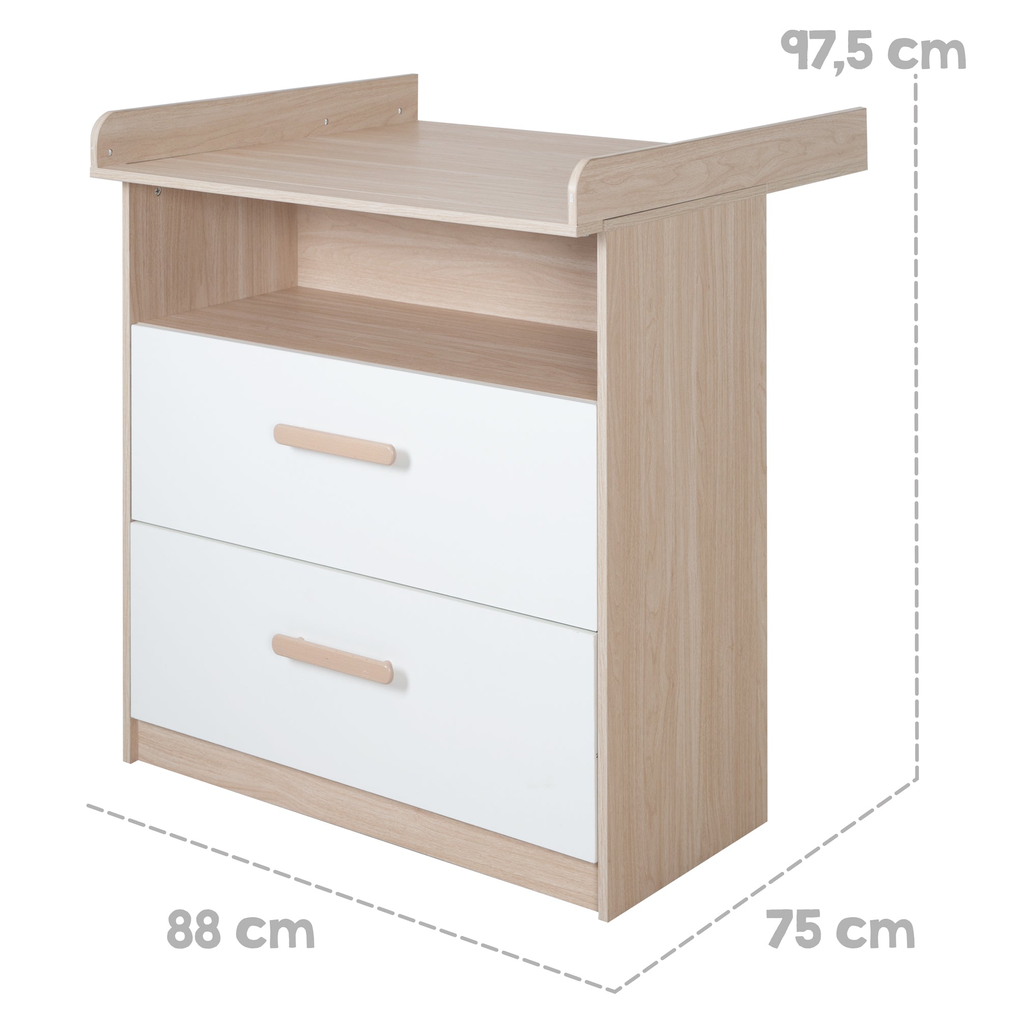 Roba 1711867 Wickelkommode Cabane Weiß und Natur – Wickelkommode schmal - Bild 11 Roba 1711867 Wickelkommode Cabane Weiß und Natur – Wickelkommode schmal - Produktbild 11