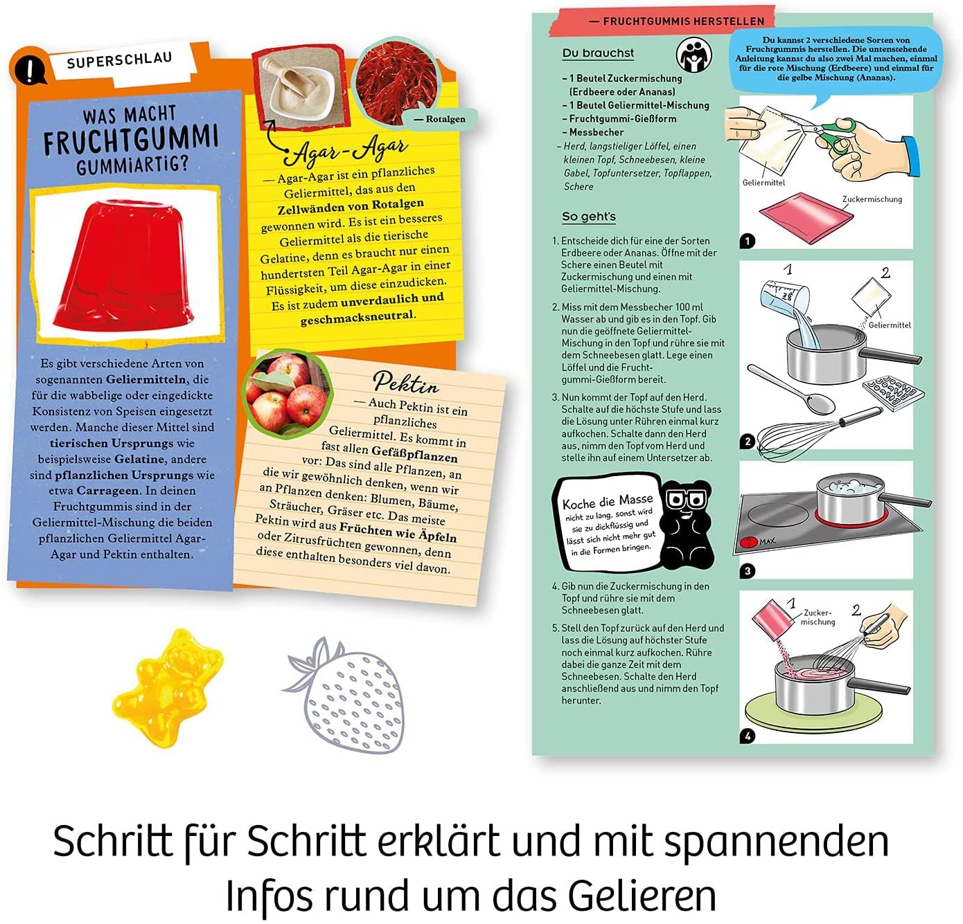 Kosmos Fun Science Fruchtgummi-Labor - Vegane Gummibärchen Selbst Herstellen Und Dabei Chemie Entdecken 658106 Werbung, Plakat
