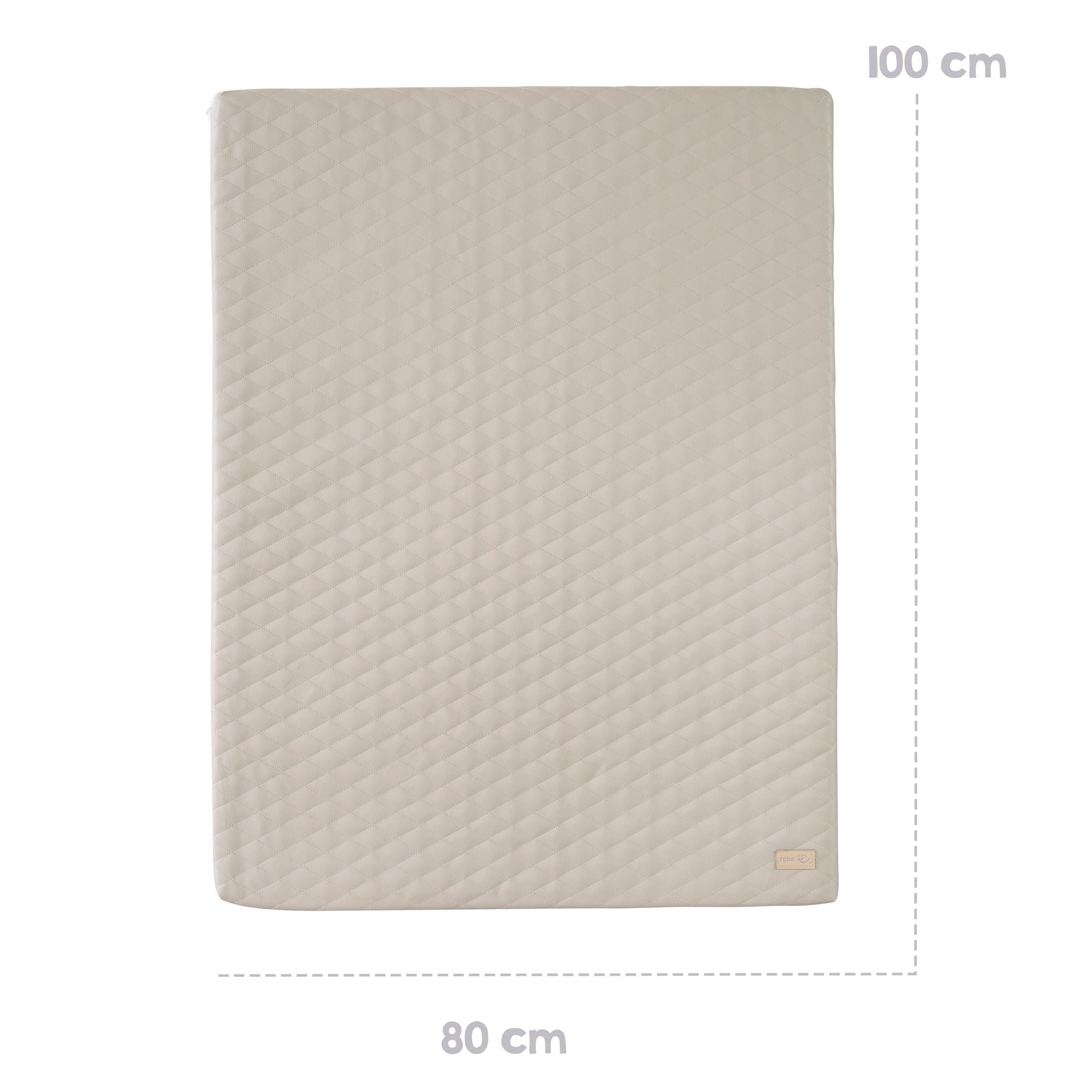 Roba 0311L245 Spielmatte 78x100 cm Greyish gesteppt hellgrau – Spielmatratzen - Produktbild 4