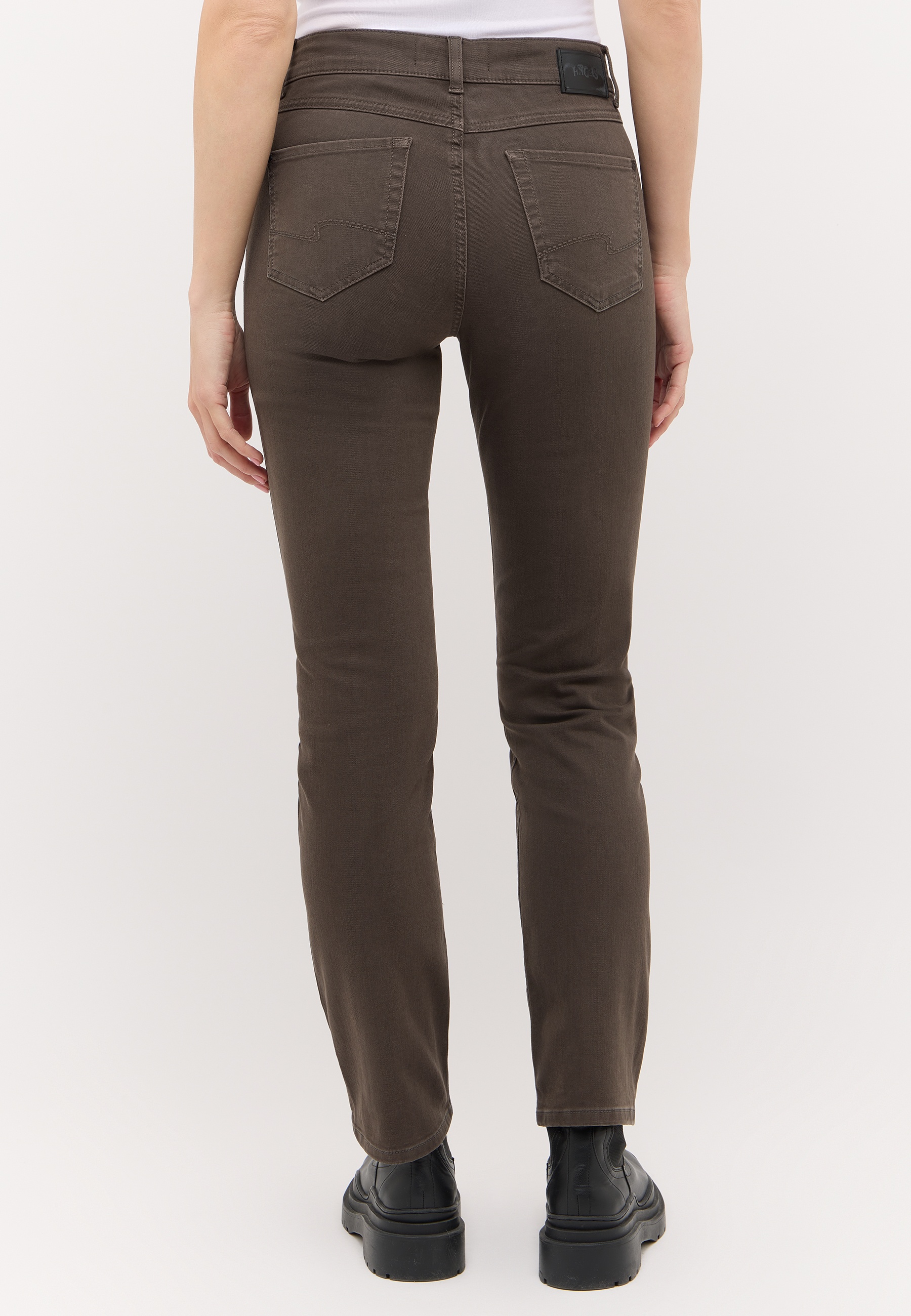 ANGELS 346340030B Damen Jeans Cici Slim Fit - Braun - 5