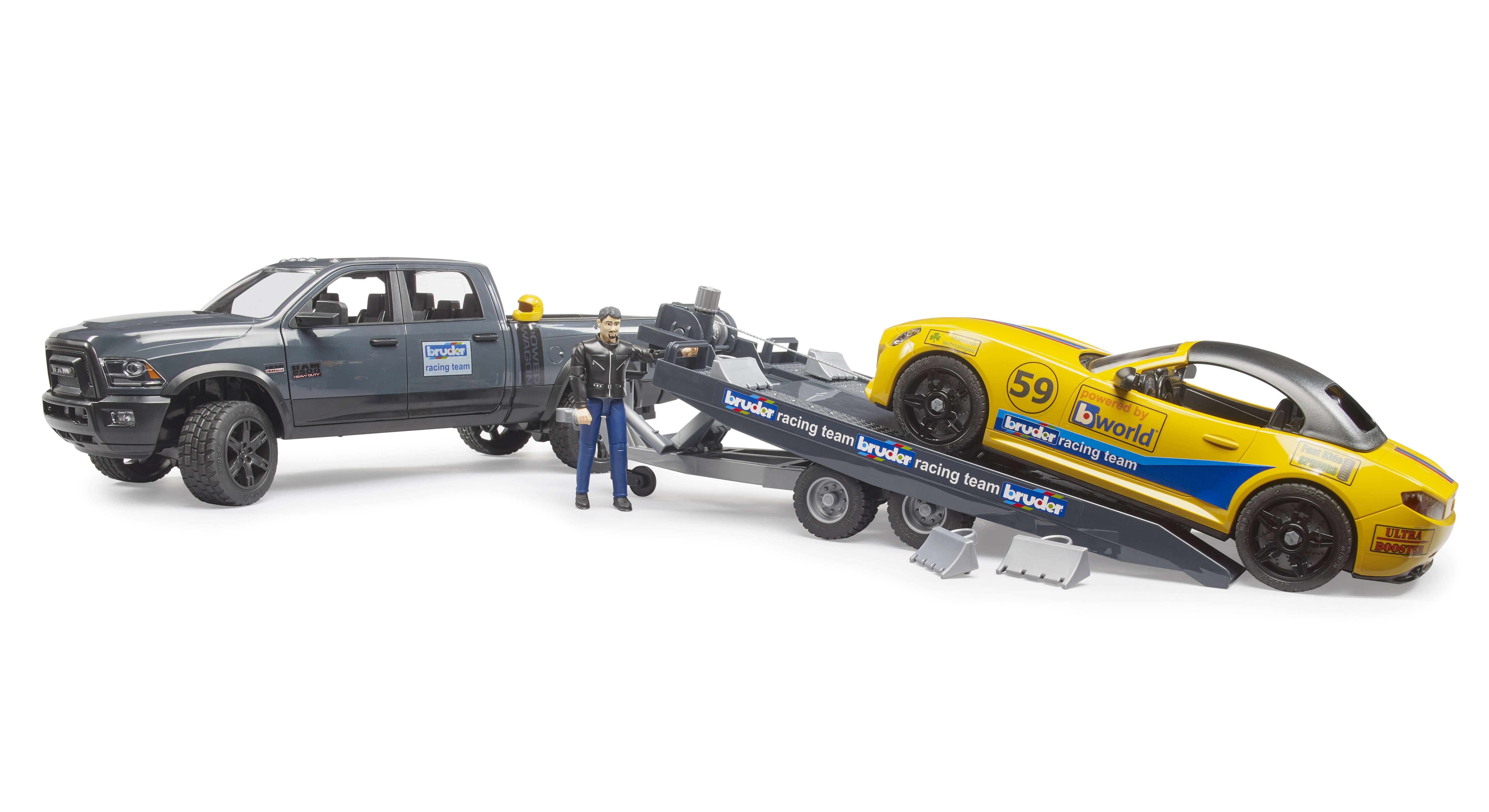 BRUDER 02504 - RAM 2500 Power Wagon und Roadster Bruder Racing Team - Bild 3 BRUDER 02504 - RAM 2500 Power Wagon und Roadster Bruder Racing Team - Bild 3