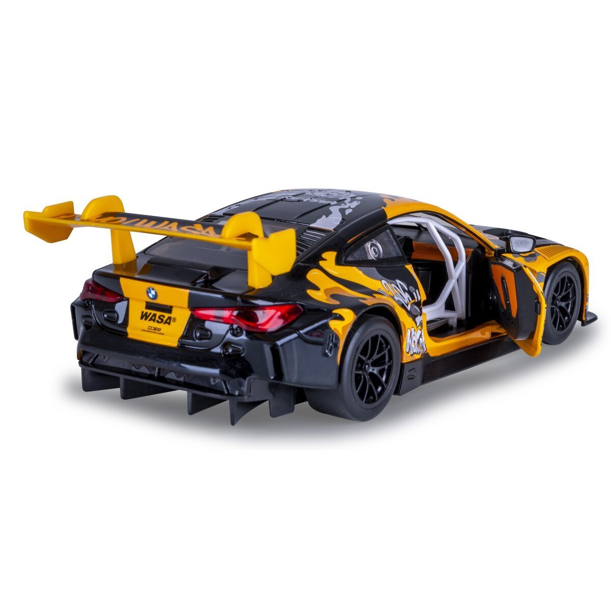 JAMARA BMW M4 GT3 Diecast 1:24 gelb inkl. Knopfzellen ab 3 Jahren