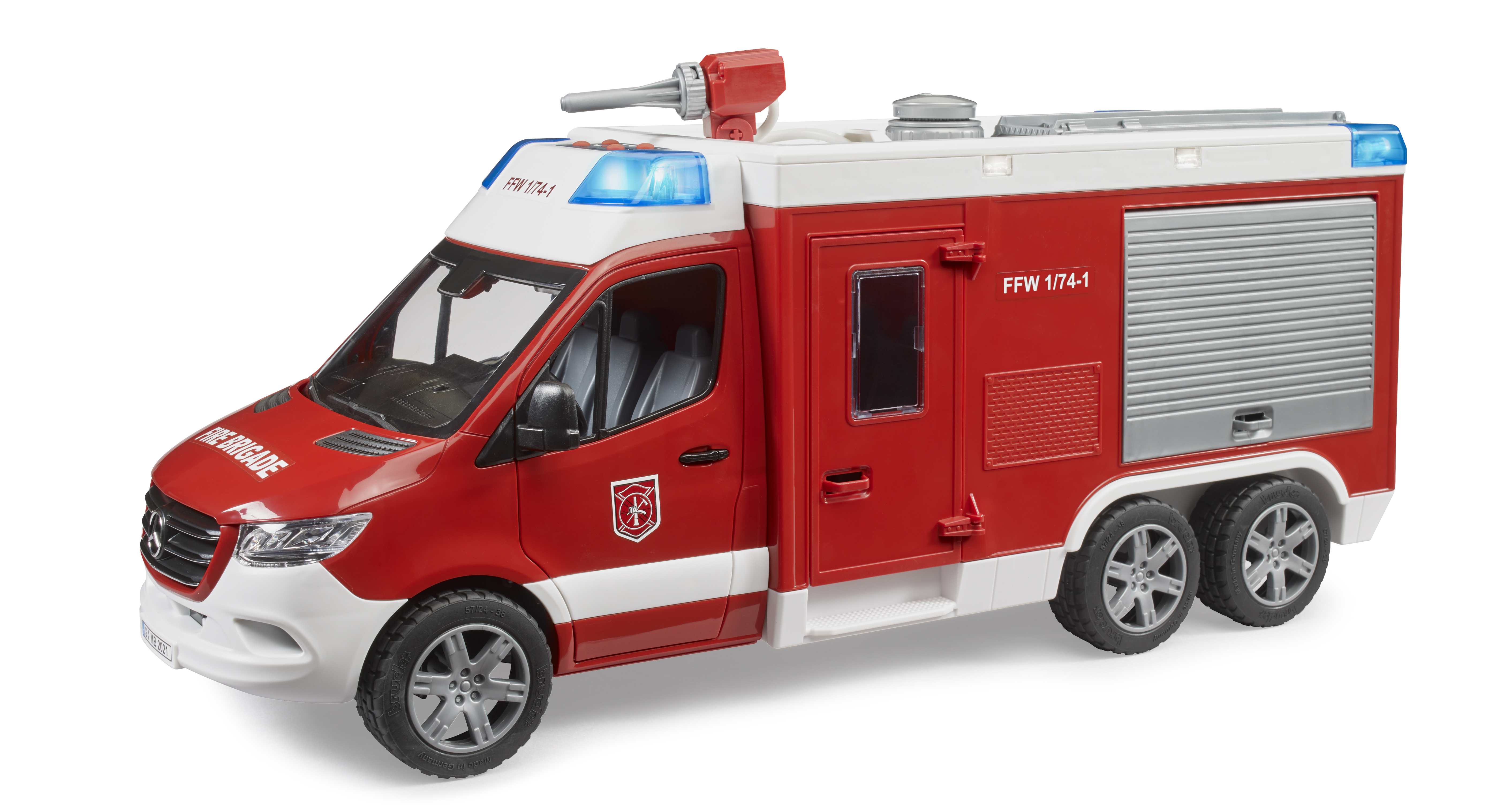 BRUDER 02680 - MB Sprinter Feuerwehrrüstwagen mit Light & Sound Modul
