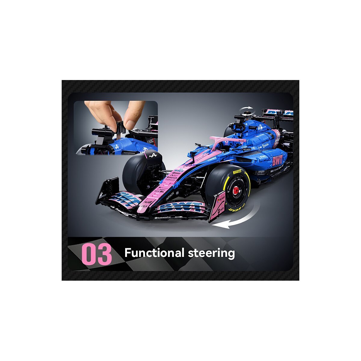 JAMARA CaDA BWT Alpine Formula One™ Team A525 1:8 blau Bricks ab 14 Jahren JAMARA CaDA BWT Alpine Formula One™ Team A525 1:8 blau Bricks ab 14 Jahren
