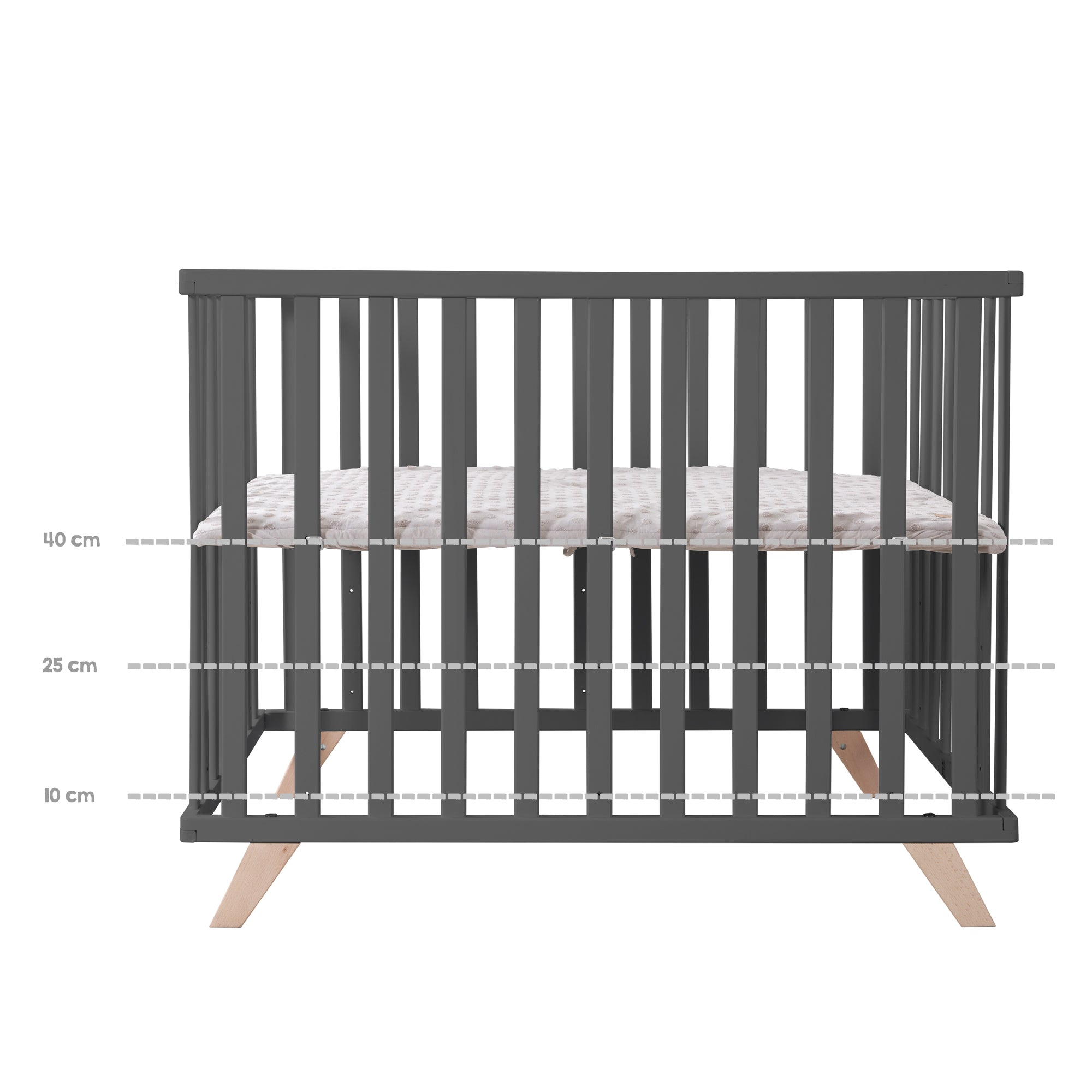 Roba 0242ANG227 Laufgitter 75x100 cm +Füße grau anthrazit - Produktbild 5